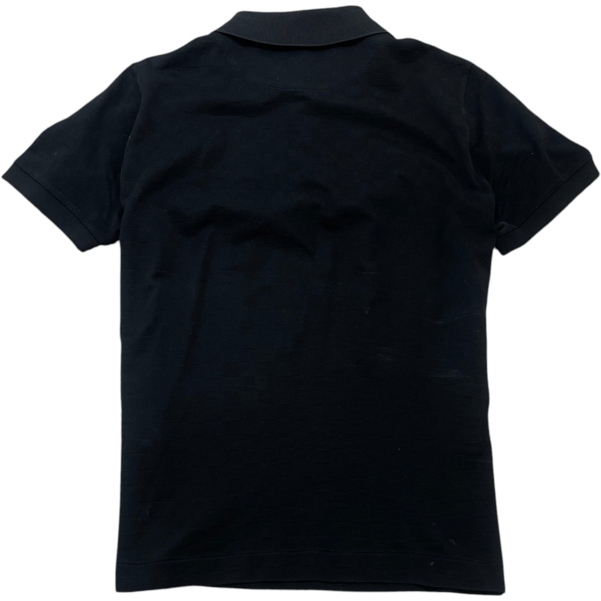Men's Full Damier Polo Shirt Black Size S