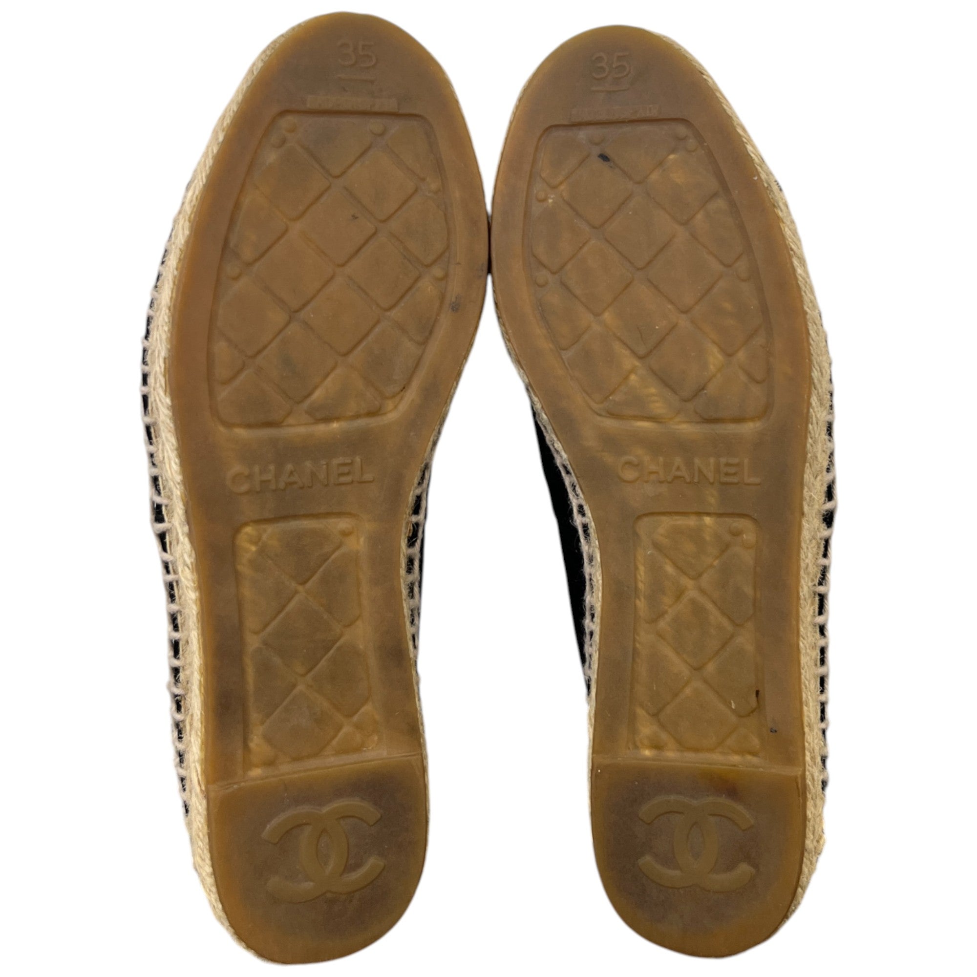 Women's Cc Logo Espadrilles Black Size EU 35 / UK 2