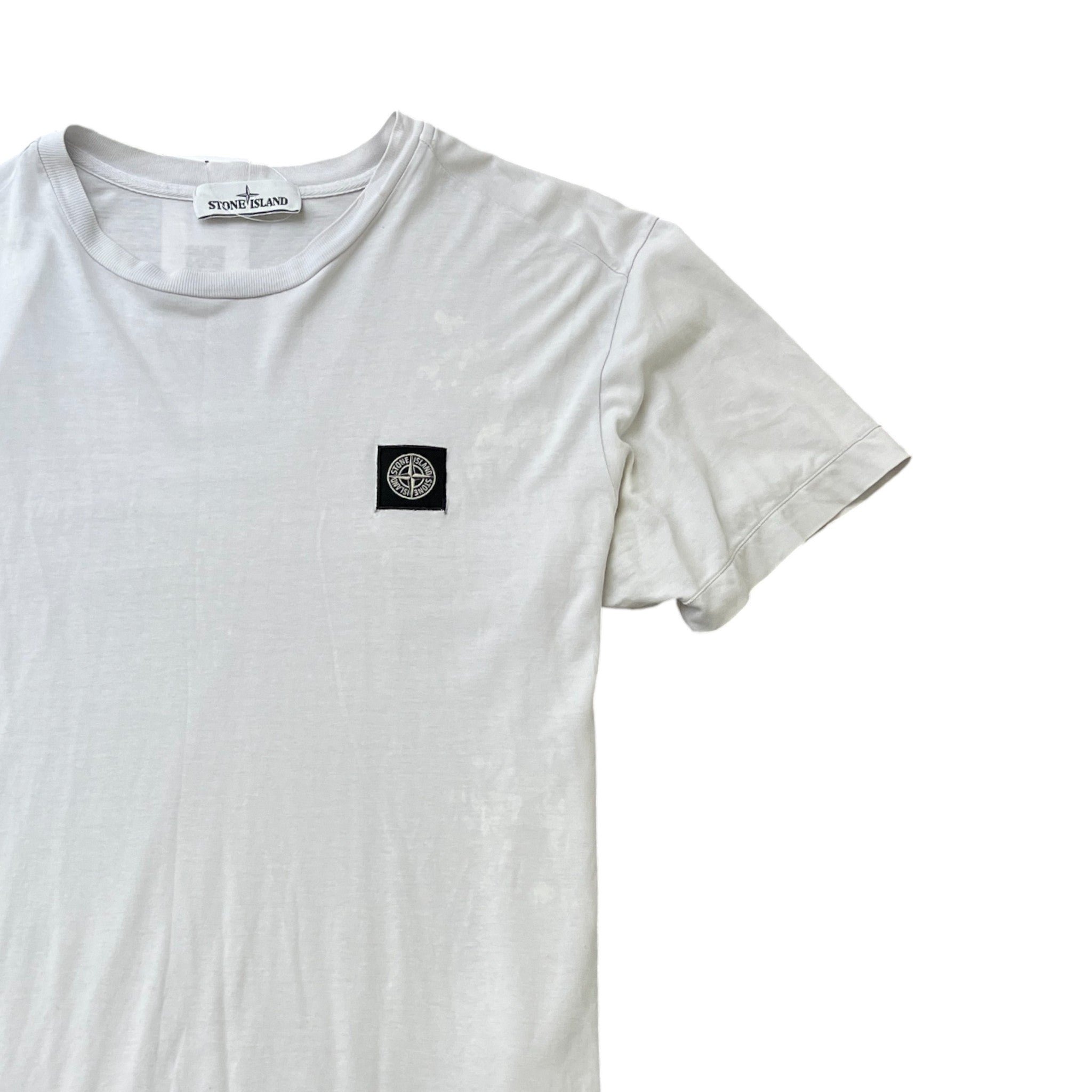 Men's Compass Logo Patch T-Shirt White Size M