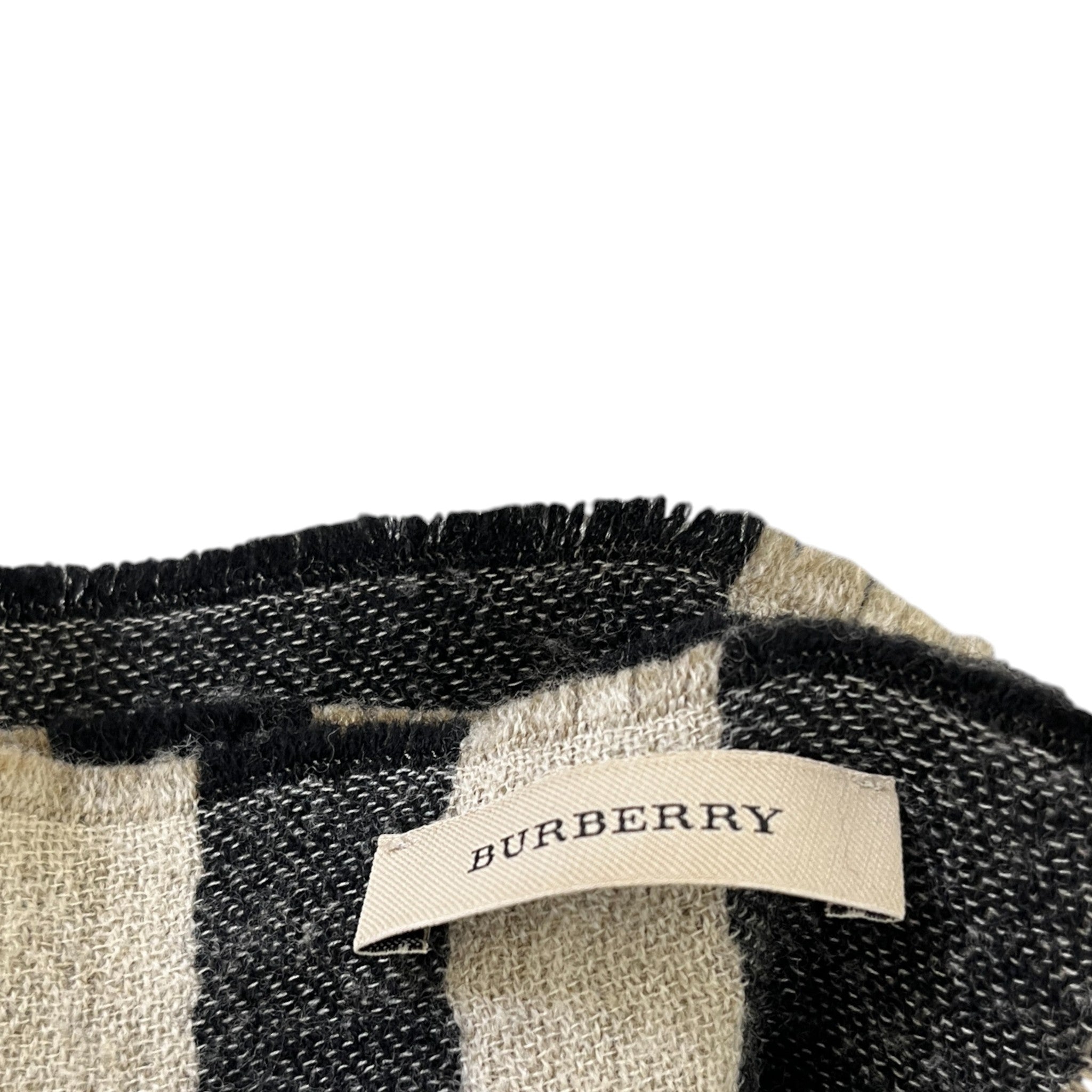 Men's Check Print Scarf Black