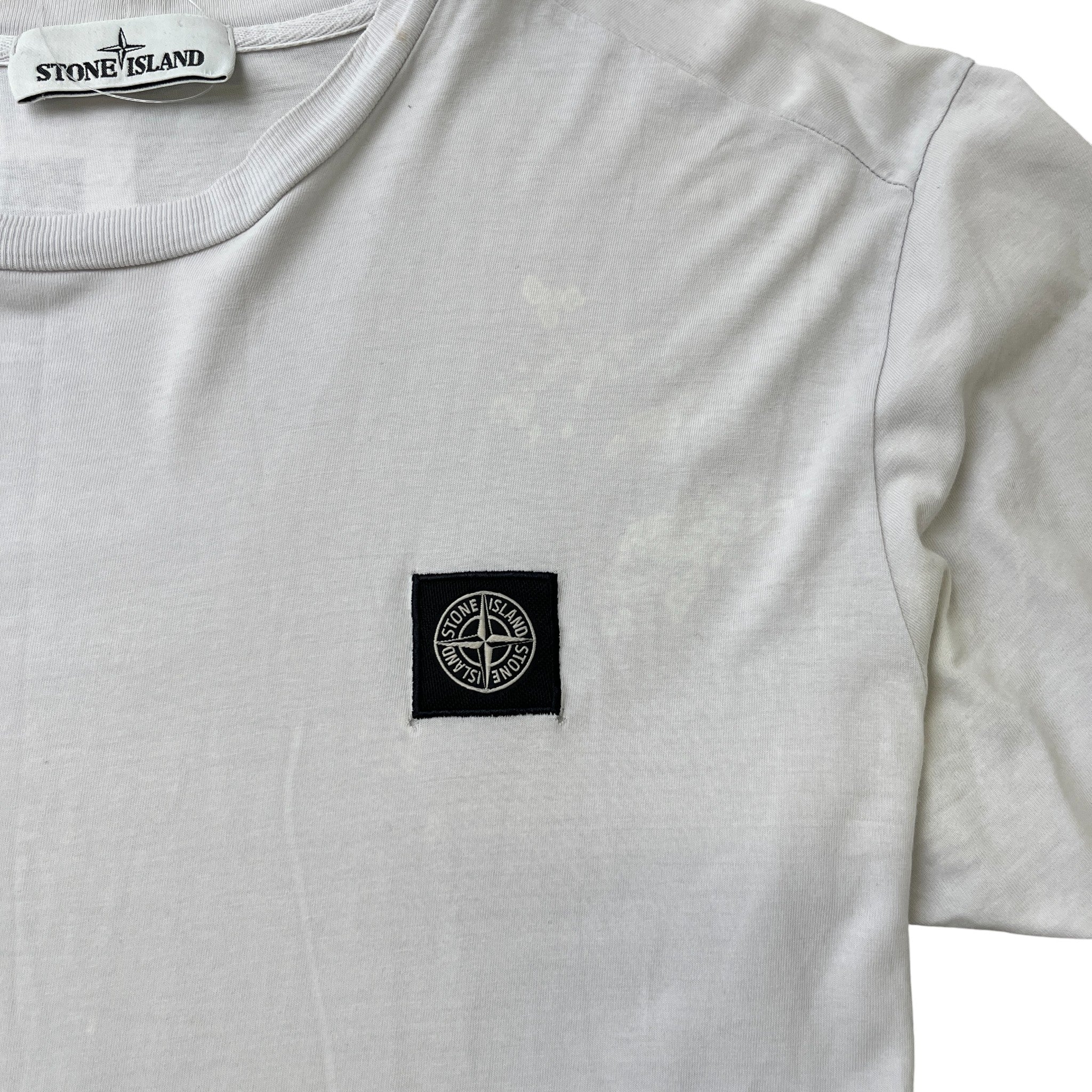 Men's Compass Logo Patch T-Shirt White Size M
