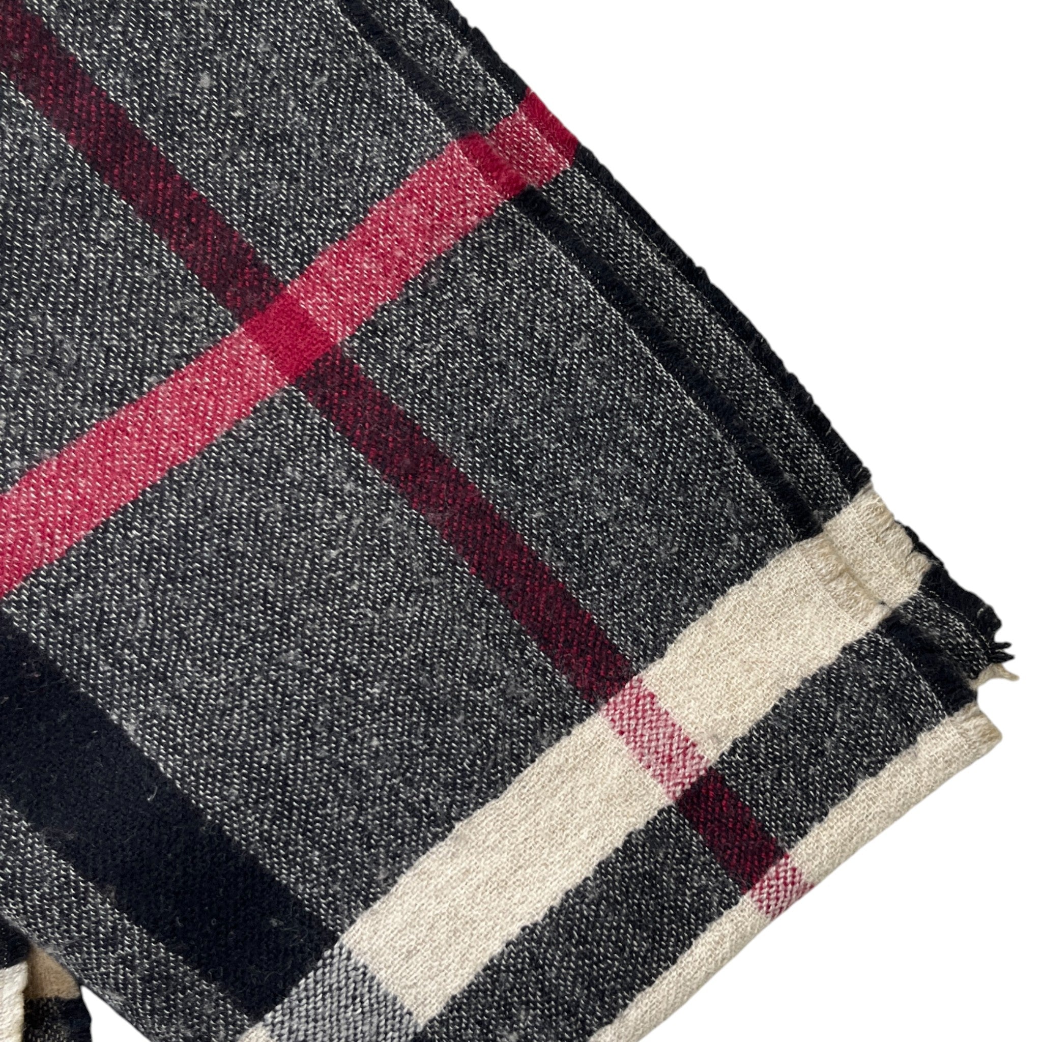 Men's Check Print Scarf Black