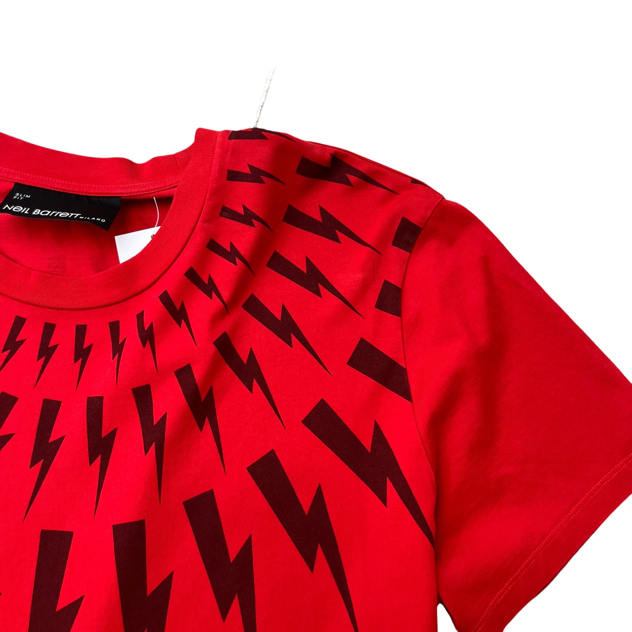 Men's Lightning Bolt T-Shirt Red Size XL