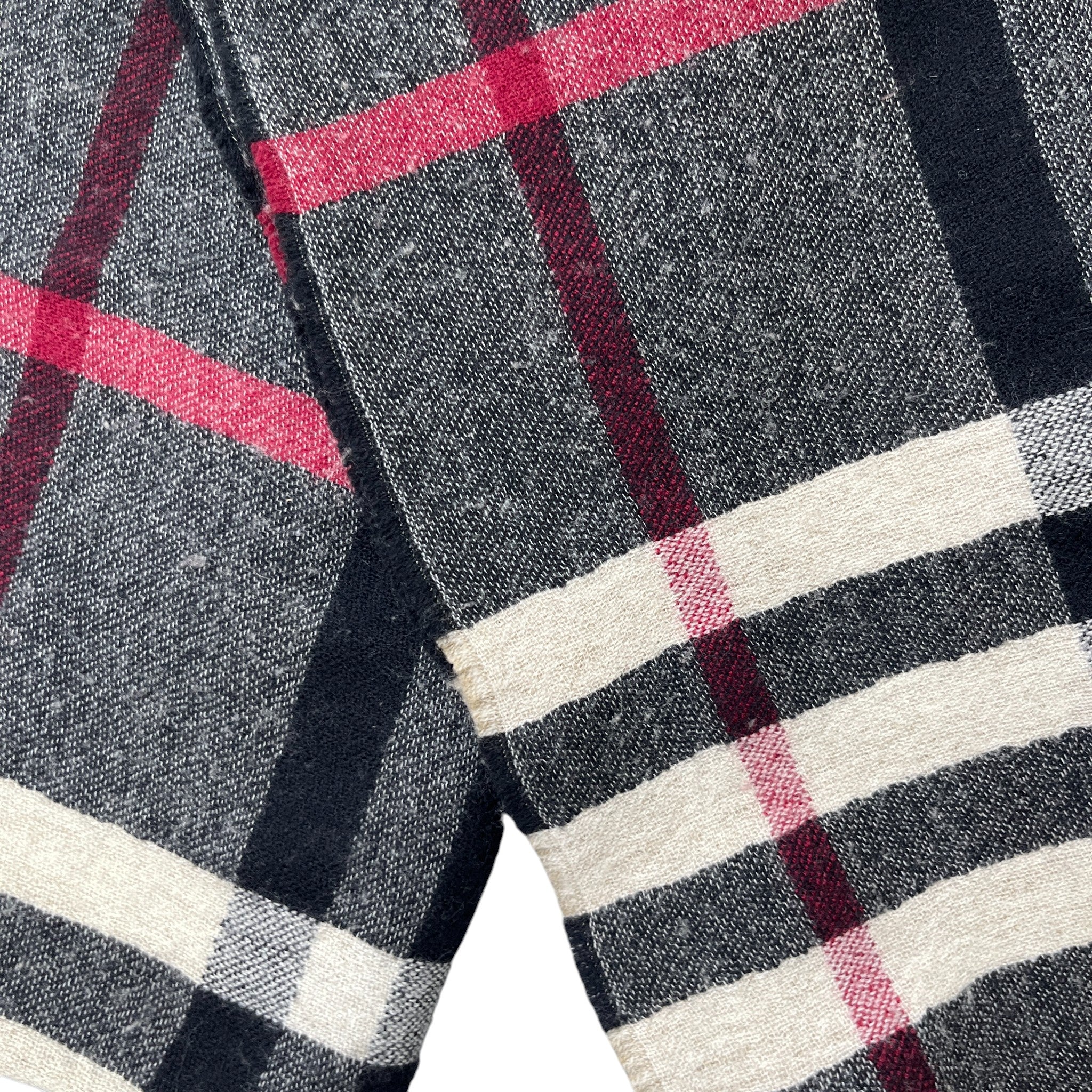 Men's Check Print Scarf Black