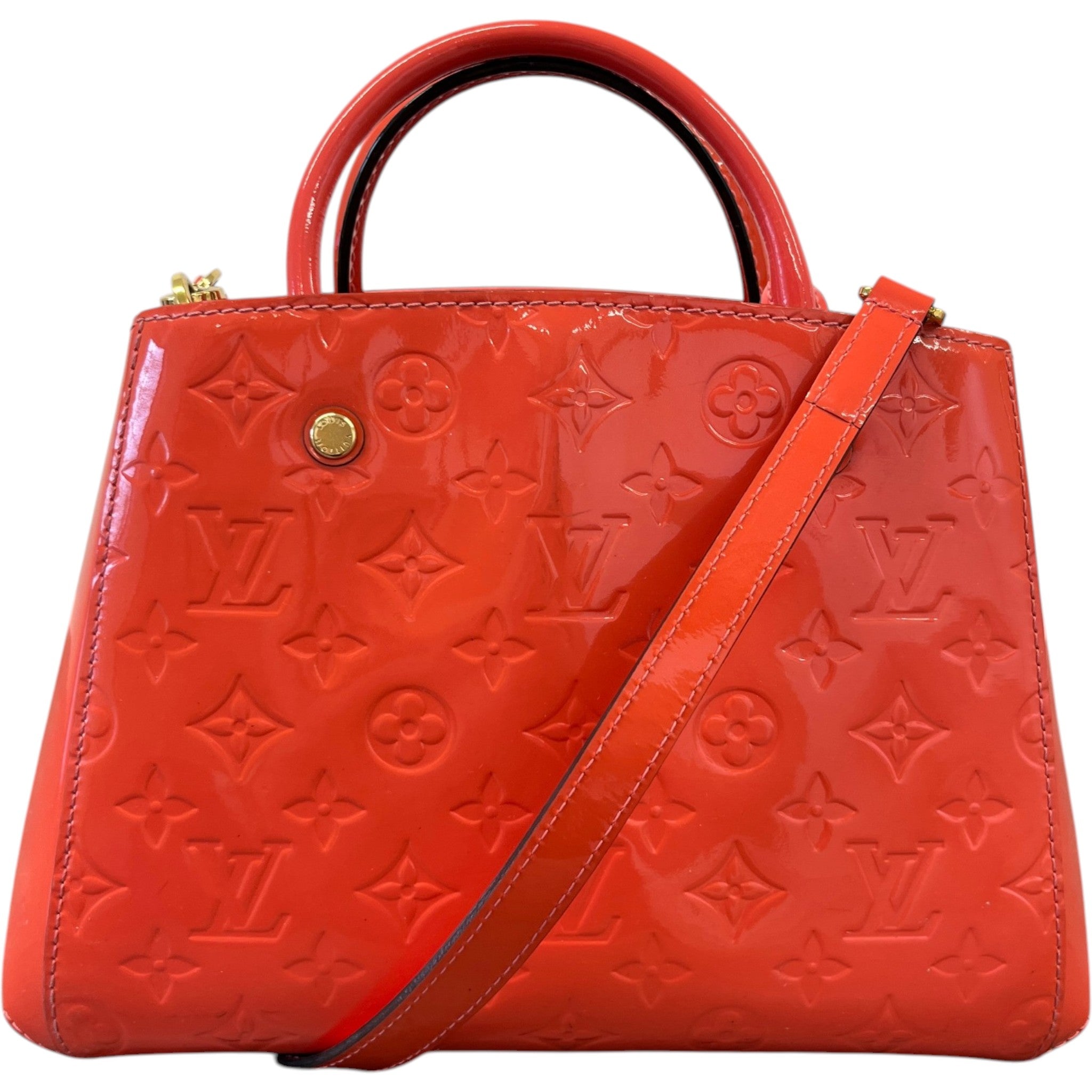 Women's Monogram Vernis Montaigne Bb Bag Orange