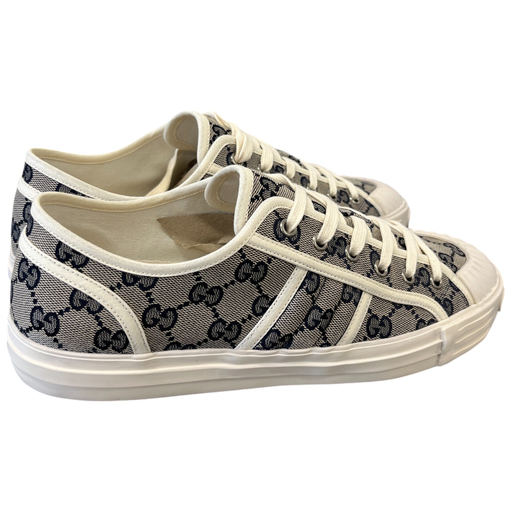 Men's Julio Gg Canvas Low Trainers Beige Size EU 41.5 / UK 7.5