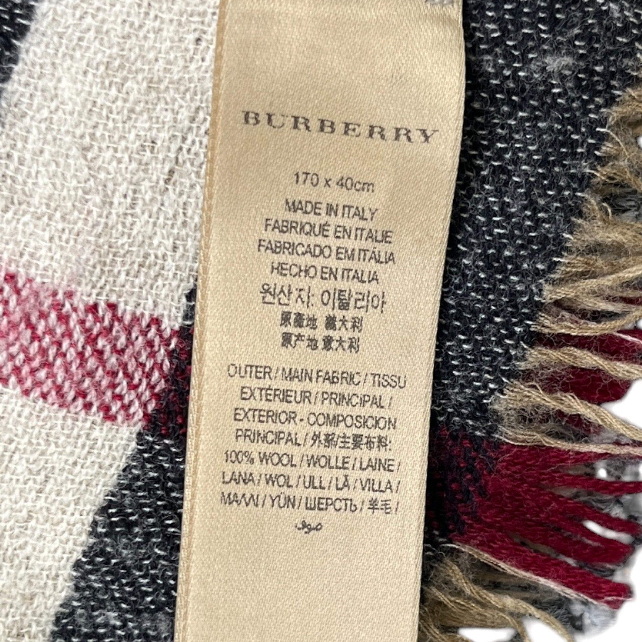 Men's Check Print Scarf Black