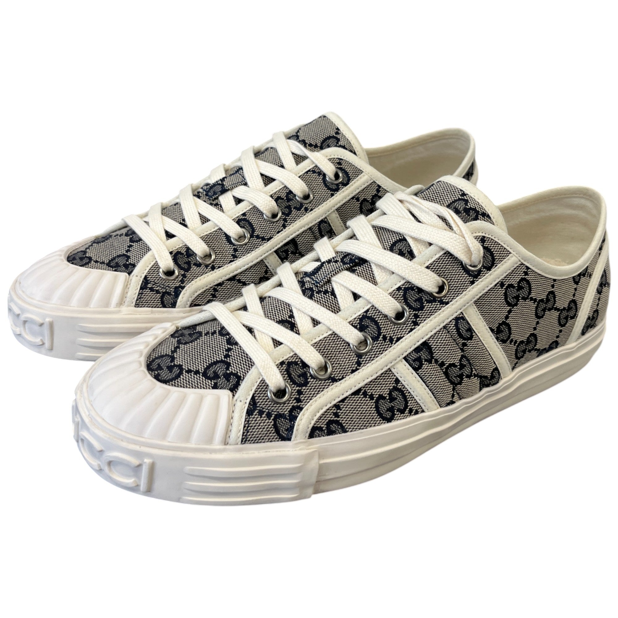 Men's Julio Gg Canvas Low Trainers Beige Size EU 41.5 / UK 7.5