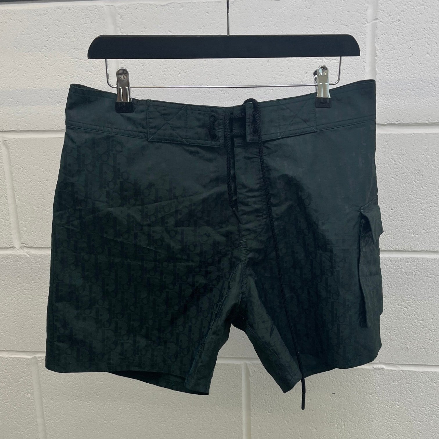 Men's Oblique Swim Shorts Green Size M