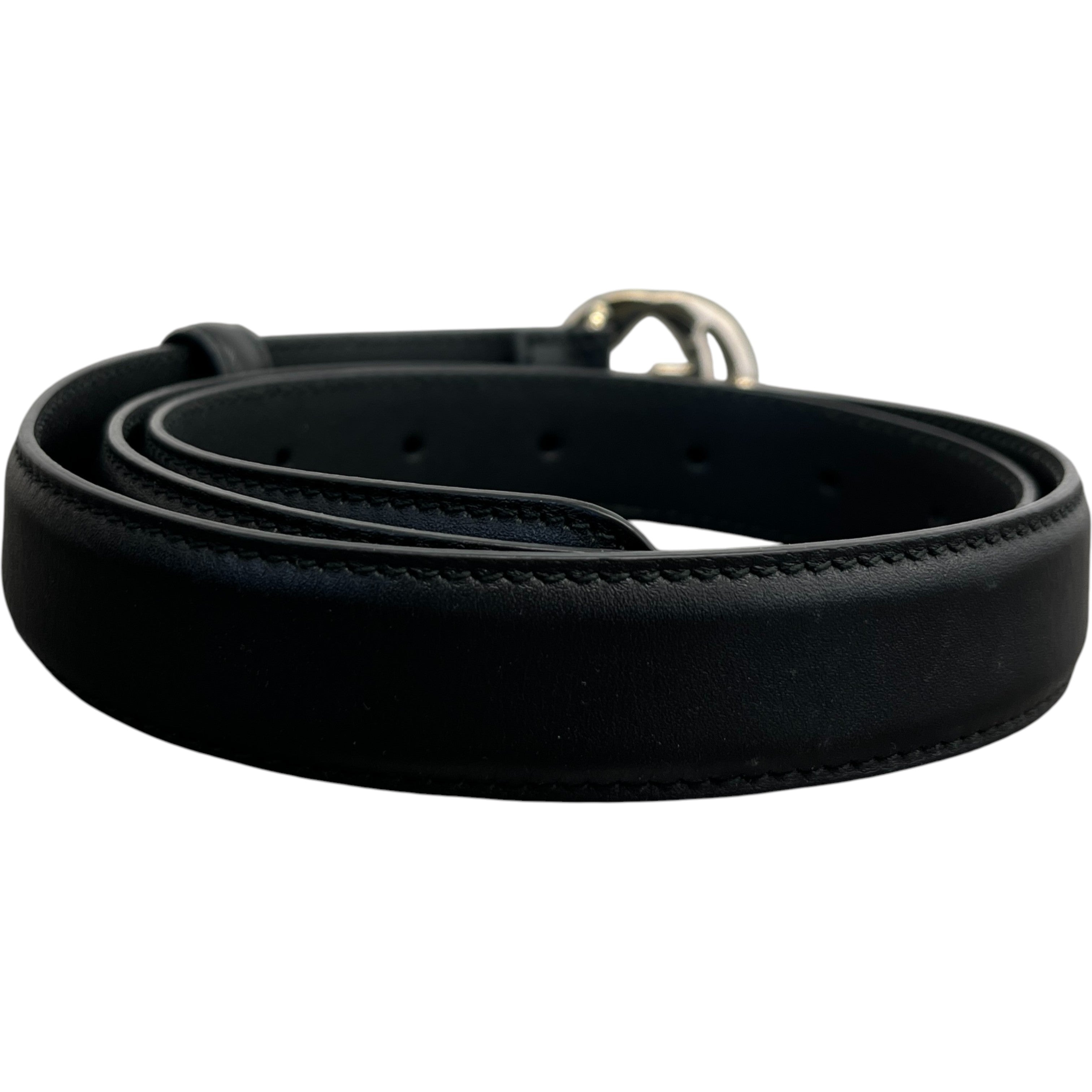 Women's Interlocking G Belt Black Size 85CM / UK 10