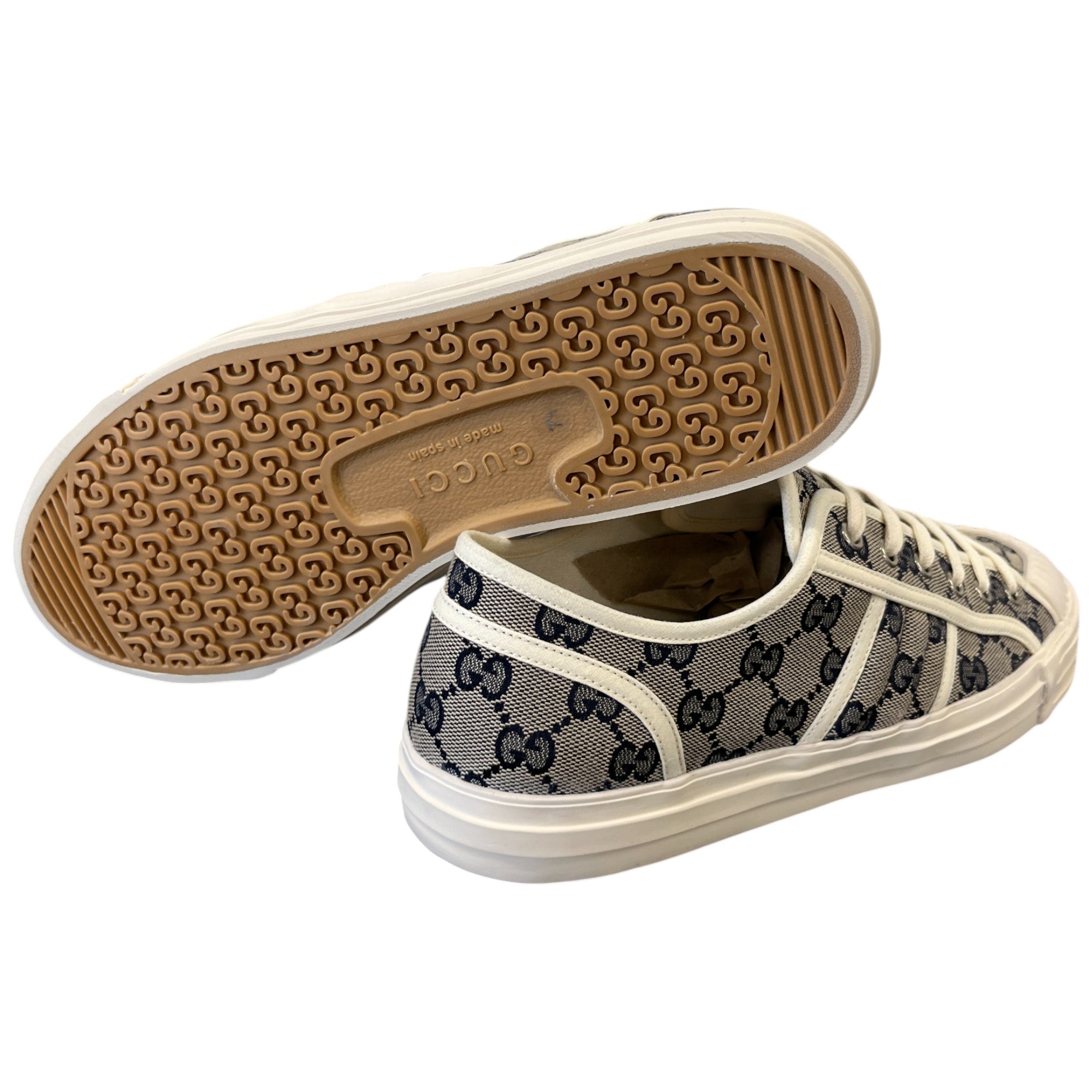 Men's Julio Gg Canvas Low Trainers Beige Size EU 41.5 / UK 7.5