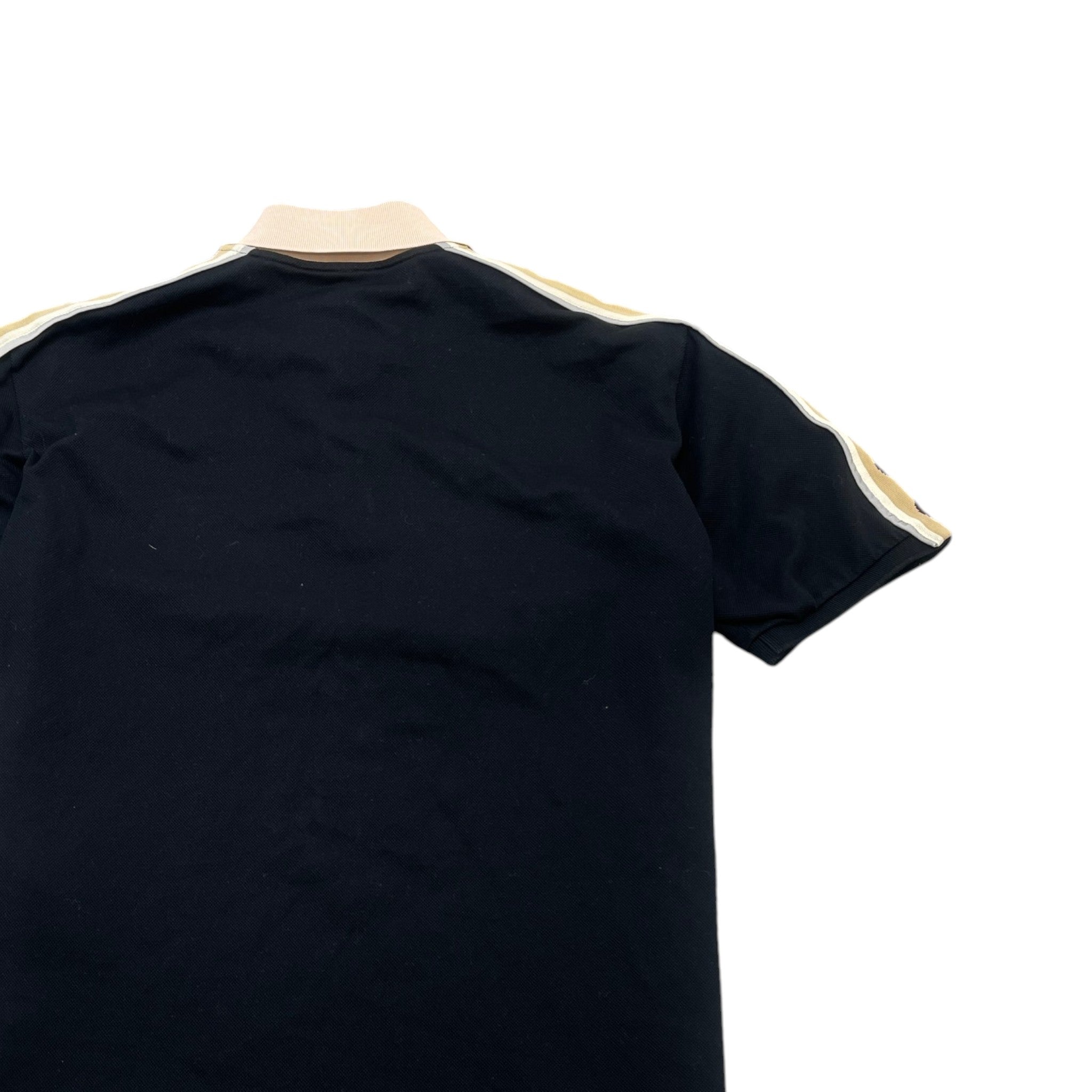 Men's Tape Logo Polo Shirt Black Size L
