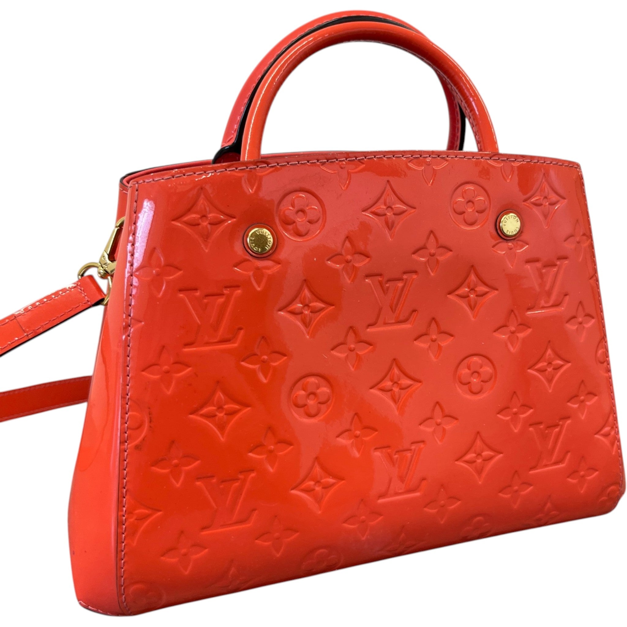 Women's Monogram Vernis Montaigne Bb Bag Orange