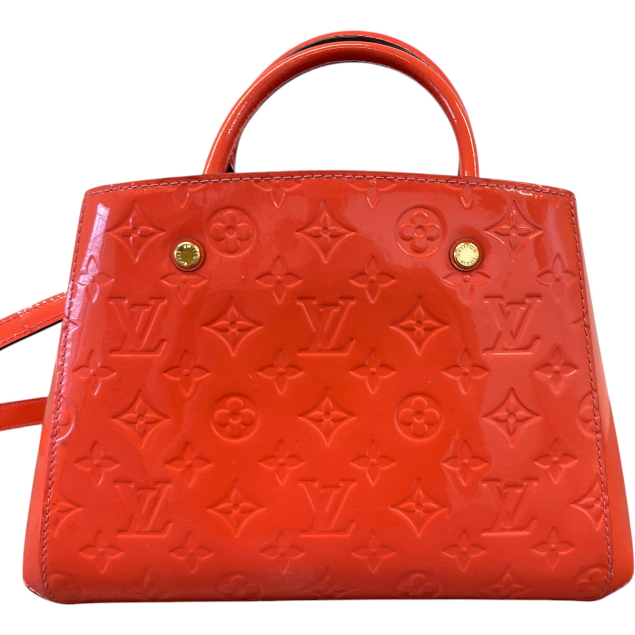 Women's Monogram Vernis Montaigne Bb Bag Orange