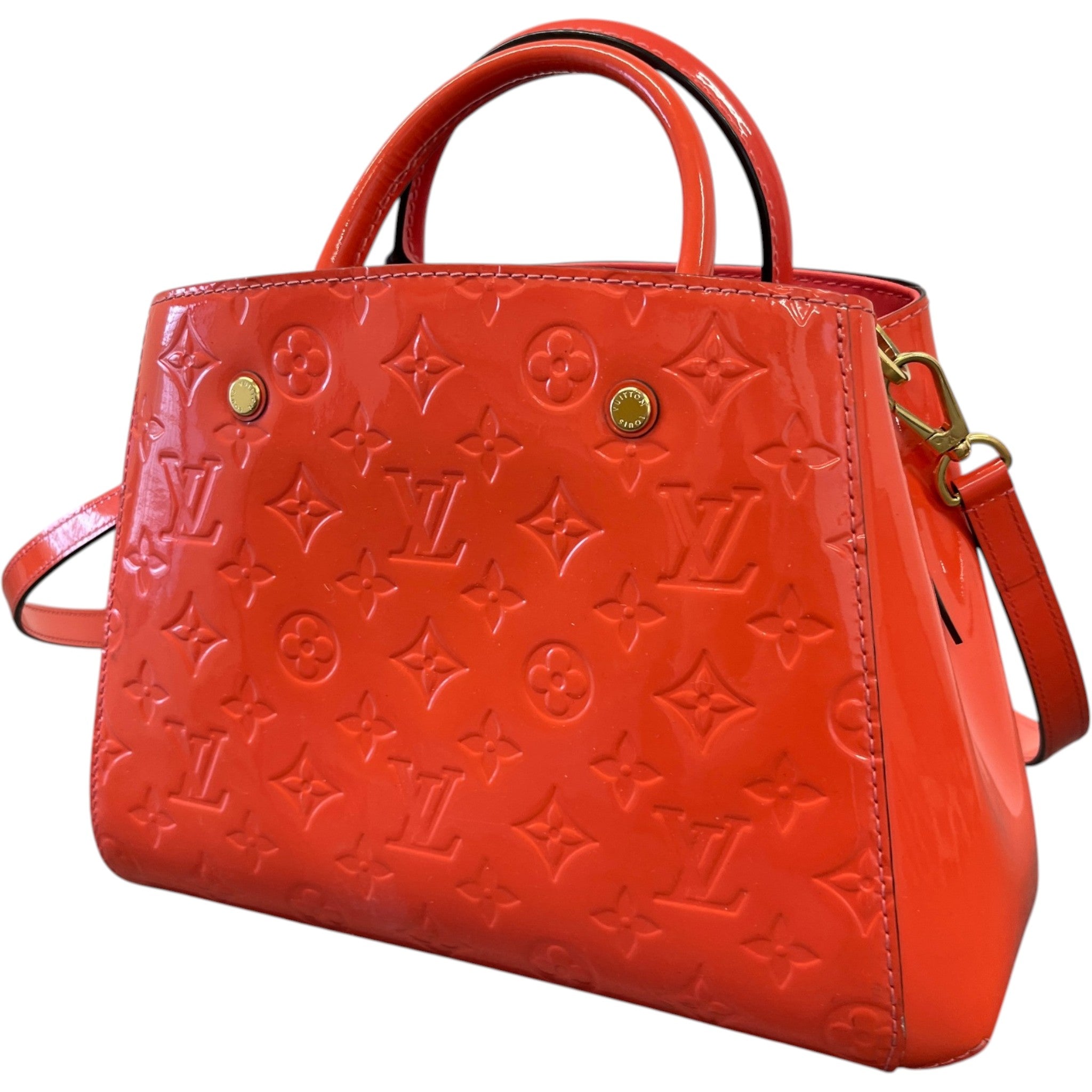 Women's Monogram Vernis Montaigne Bb Bag Orange
