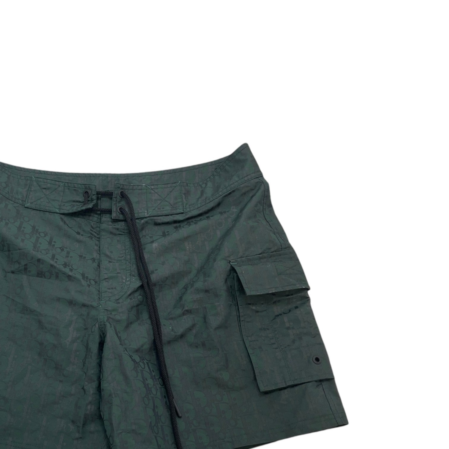 Men's Oblique Swim Shorts Green Size M