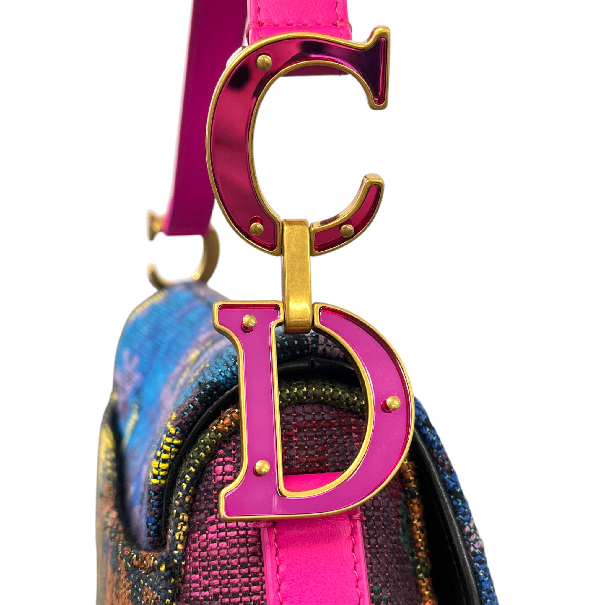 Women's Limited Edition Embroidered Saddle Bag Pink
