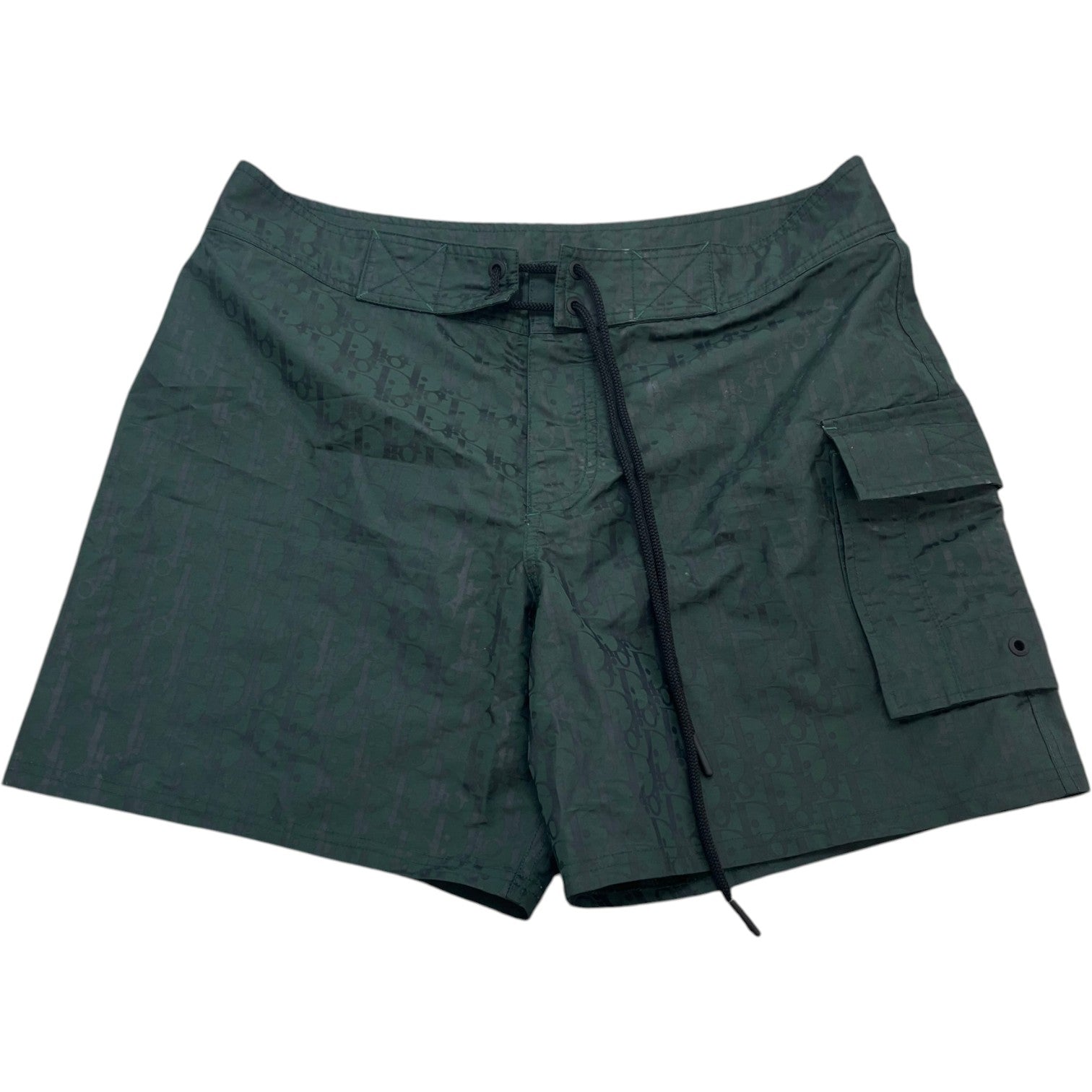 Men's Oblique Swim Shorts Green Size M