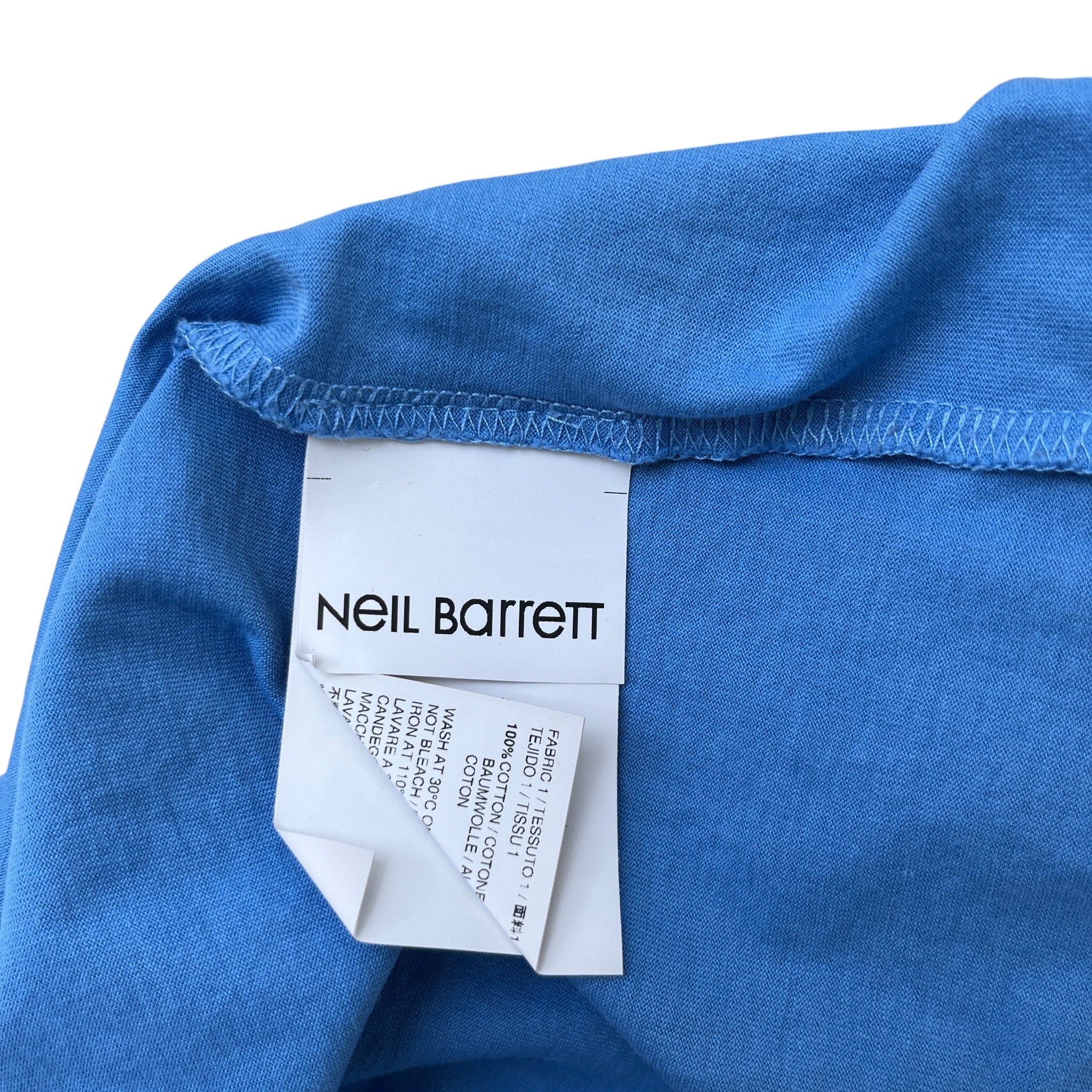 Men's Lightning Bolt Logo T-Shirt Blue Size M