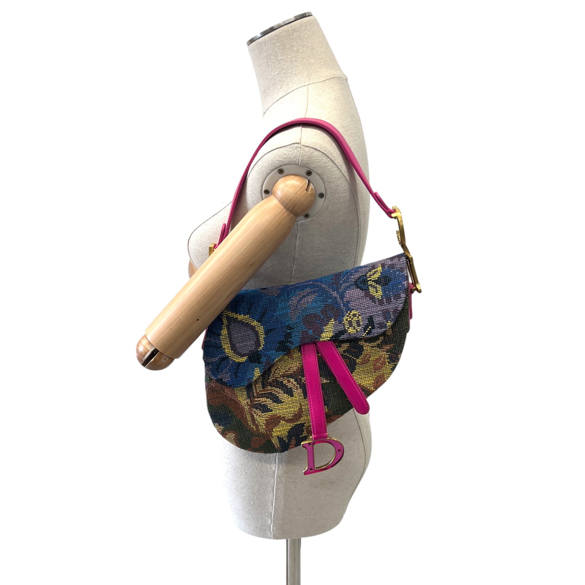 Women's Limited Edition Embroidered Saddle Bag Pink