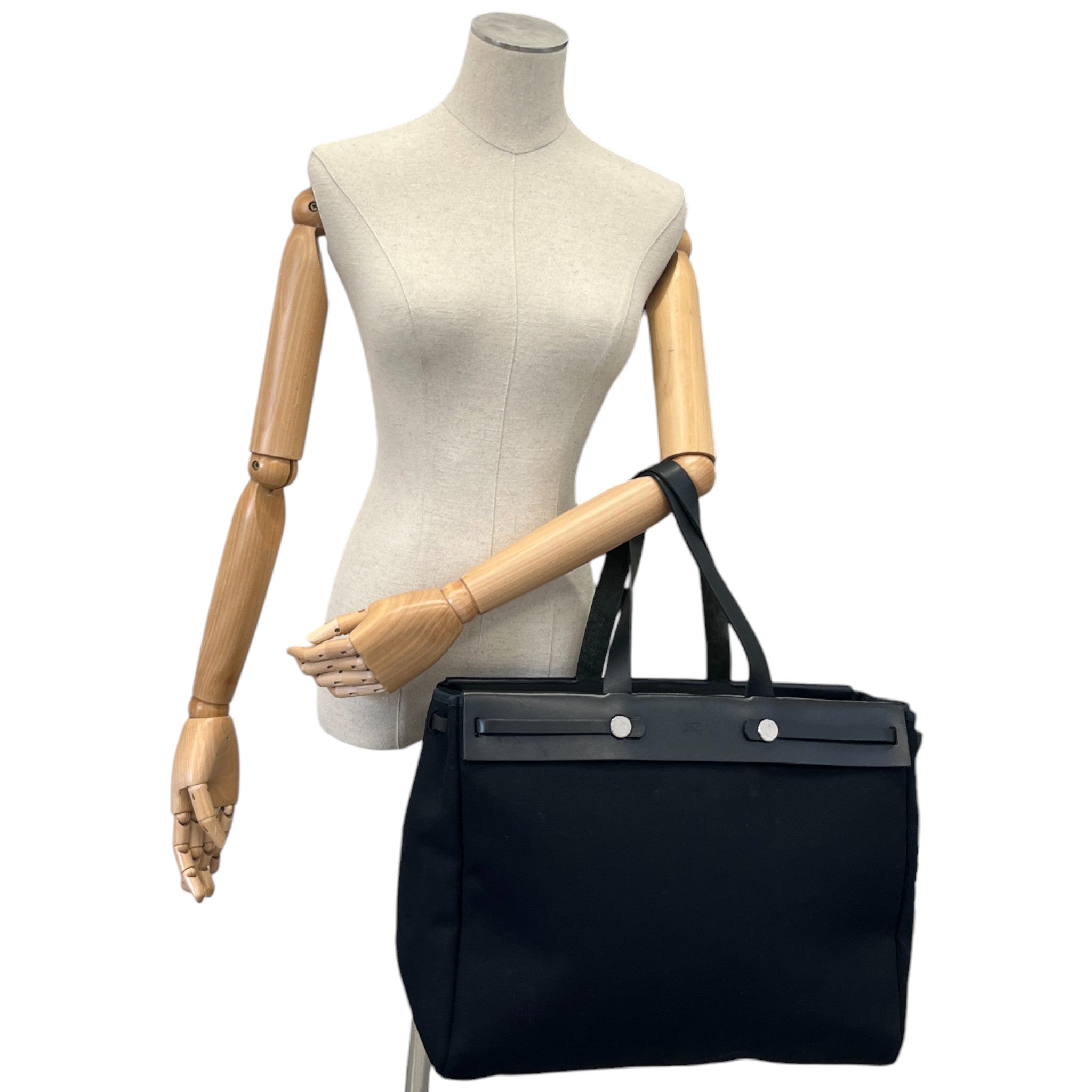 Women's Toile Herbag Cabas Mm Bag Black