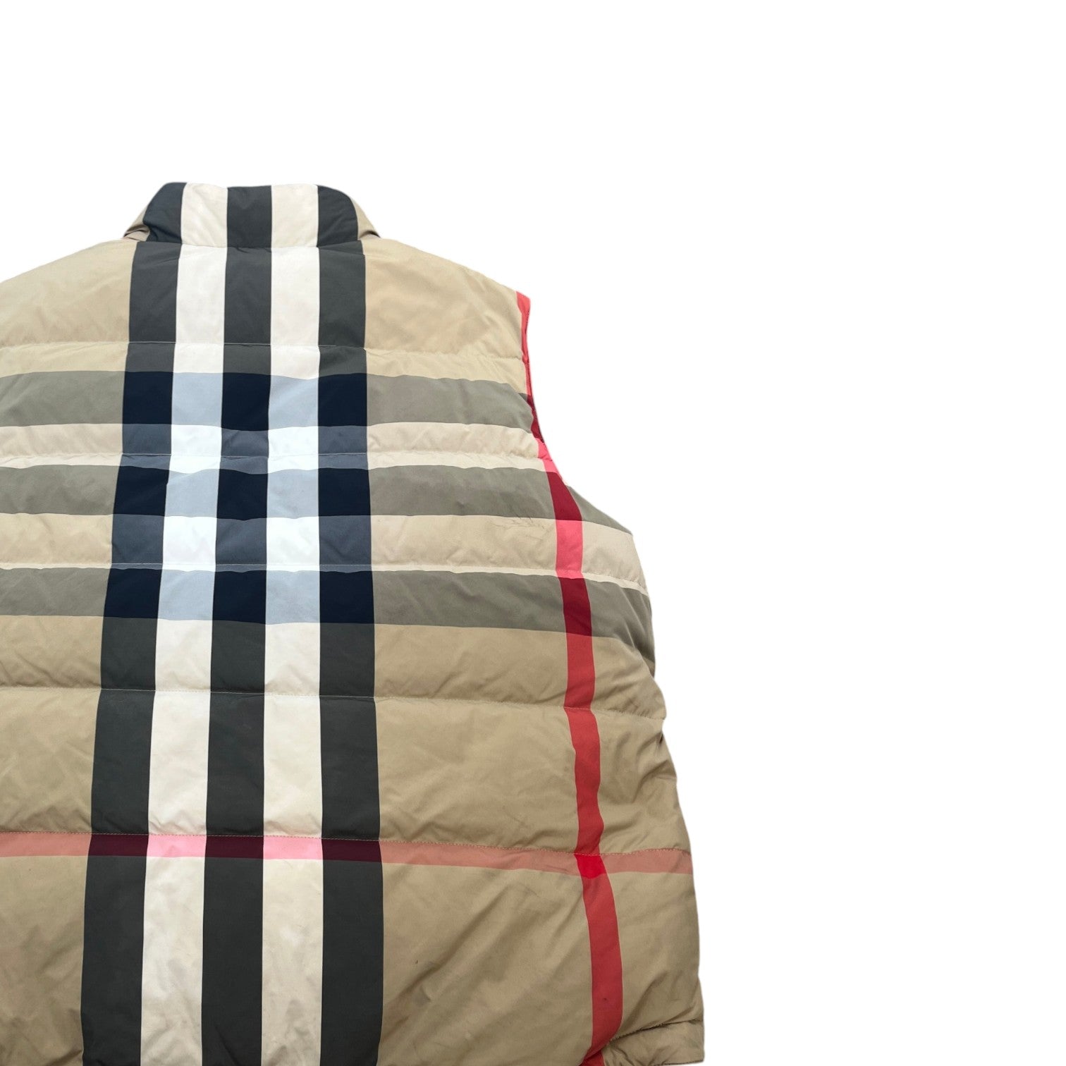 Men's Checkered Reversible Gilet Beige Size XL