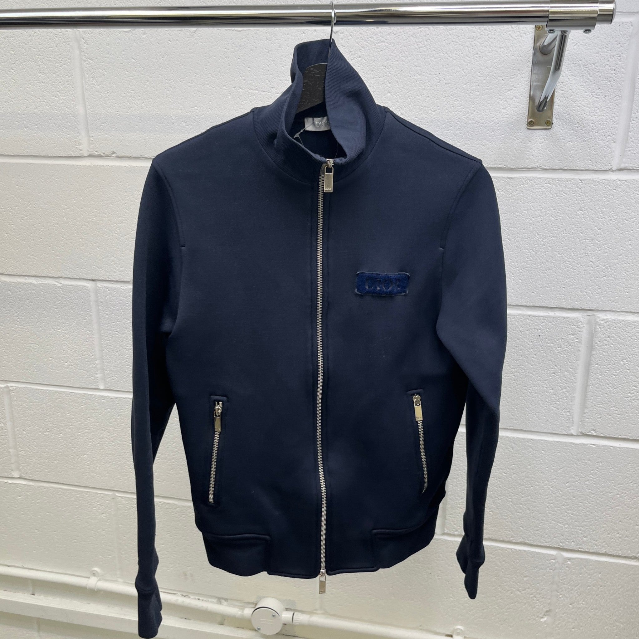 Men's Technical Fabric Track Jacket Navy Size XS