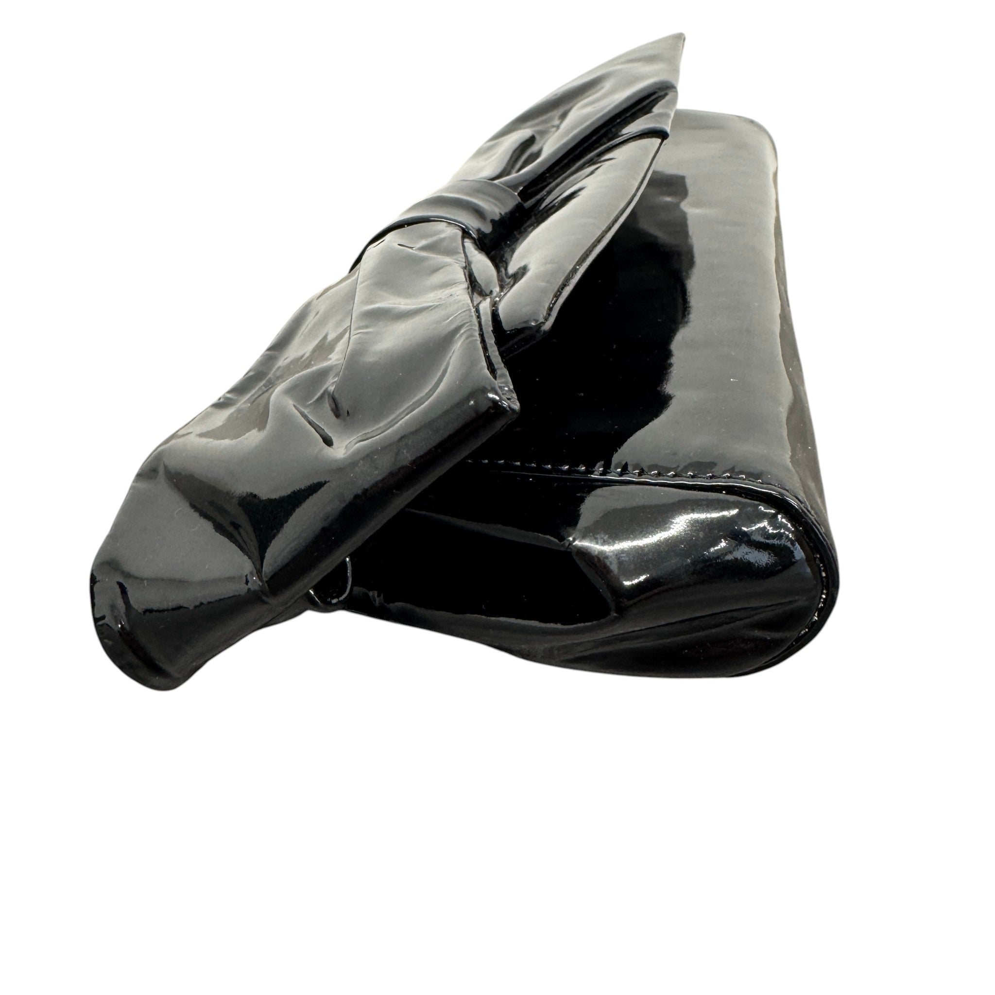 Women's Patent Leather Bow Bag Black
