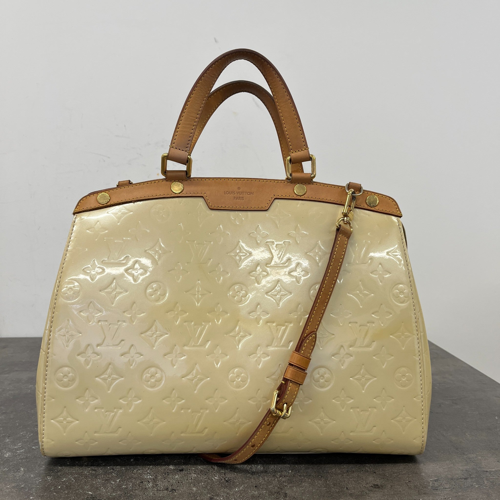Women's Vernis Leather Brea Mm Bag Yellow