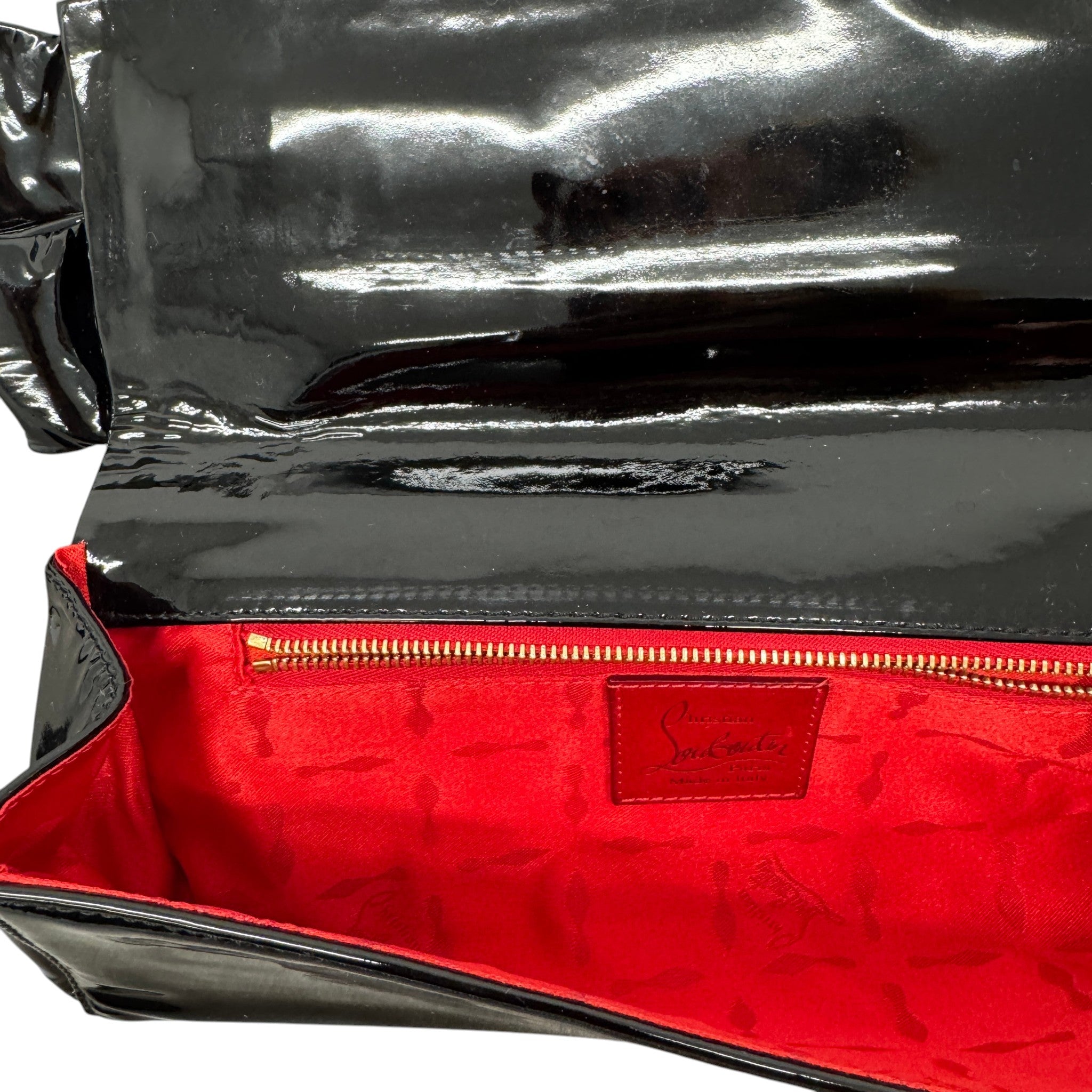 Women's Patent Leather Bow Bag Black