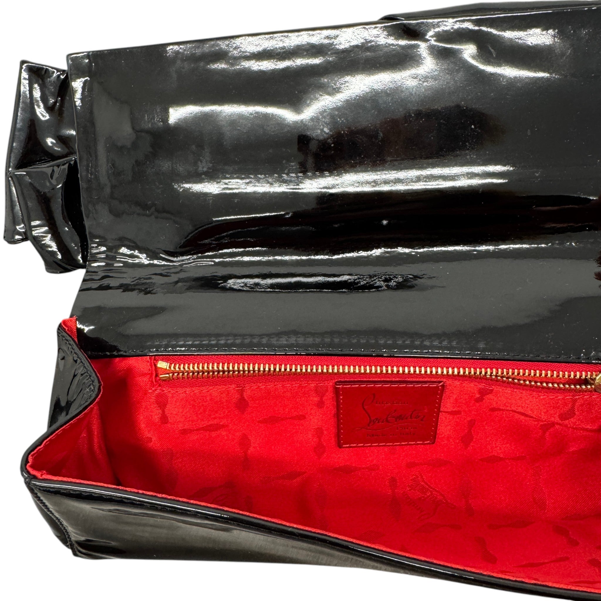Women's Patent Leather Bow Bag Black