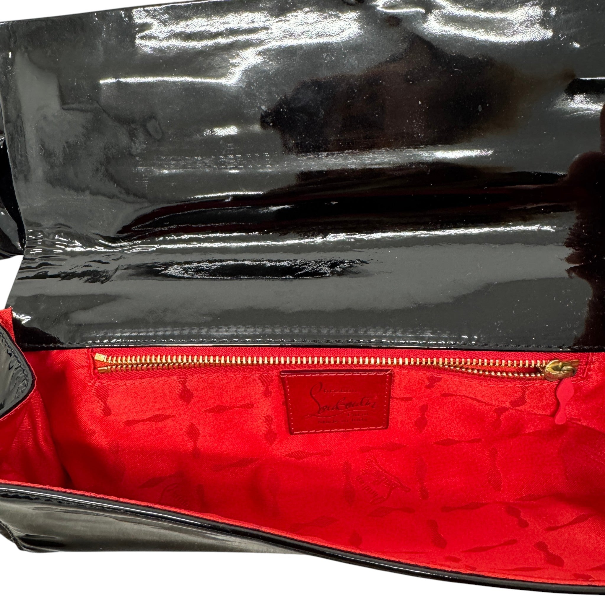 Women's Patent Leather Bow Bag Black