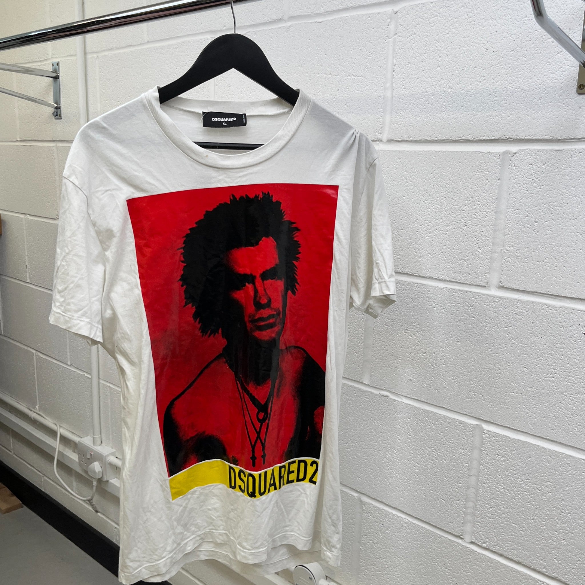 Men's Graphic Print T-Shirt Red Size XL