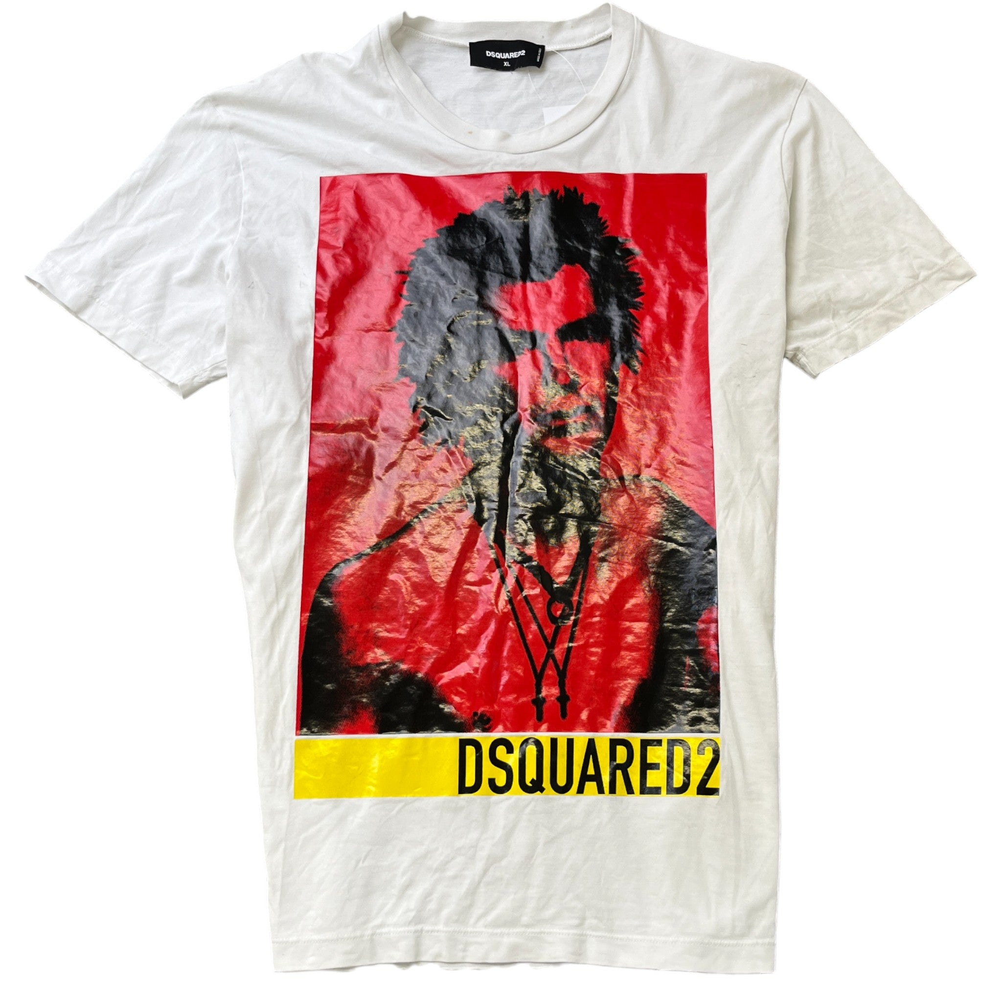 Men's Graphic Print T-Shirt Red Size XL