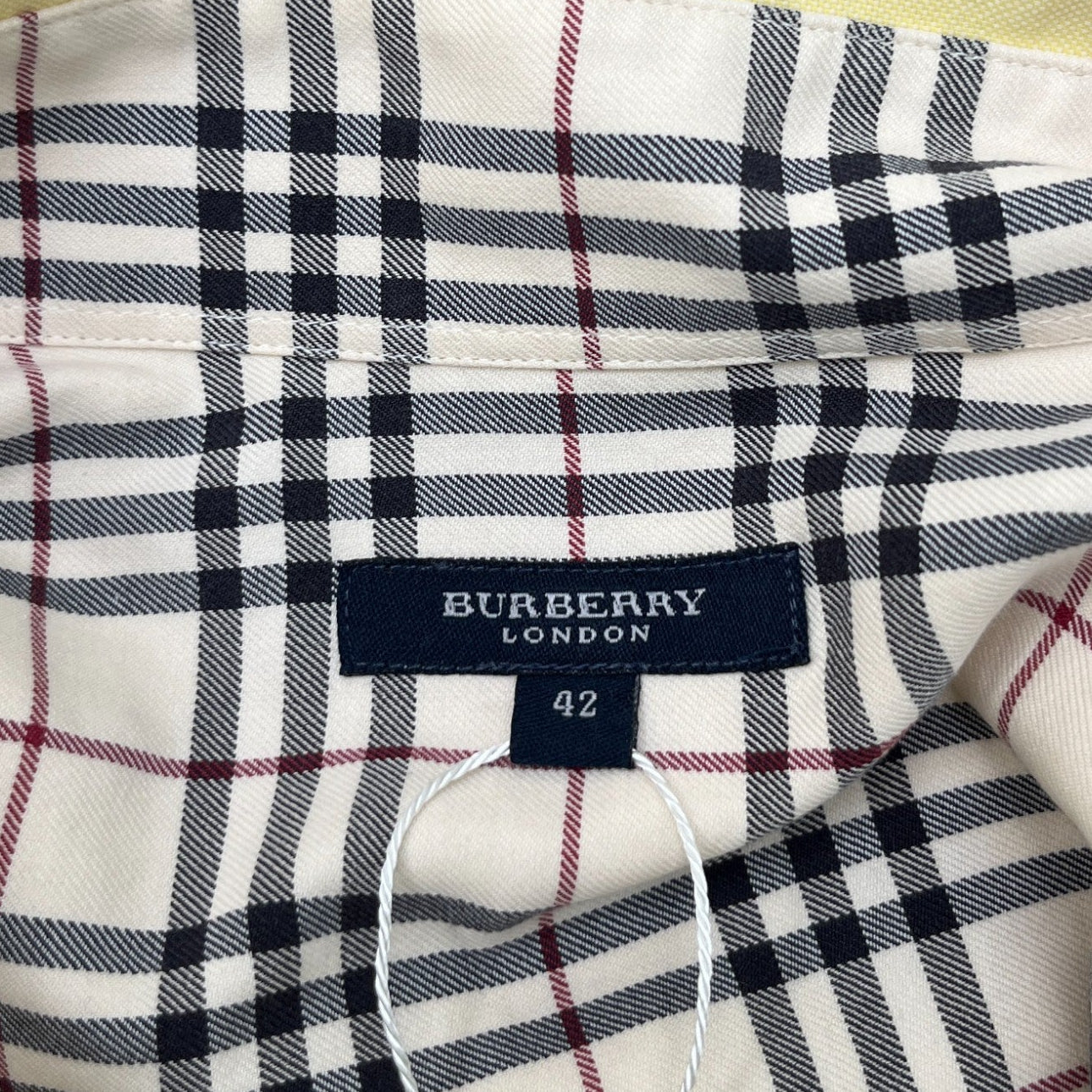 Men's Embroidered Pocket Logo Long Sleeve Shirt Yellow Size L