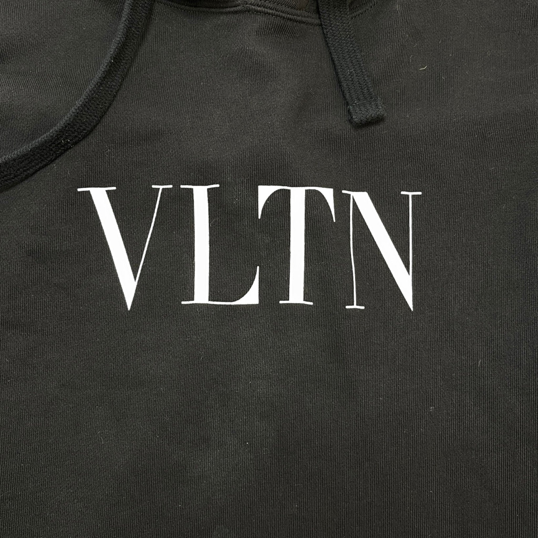 Men's Logo Print Hoodie Black Size M
