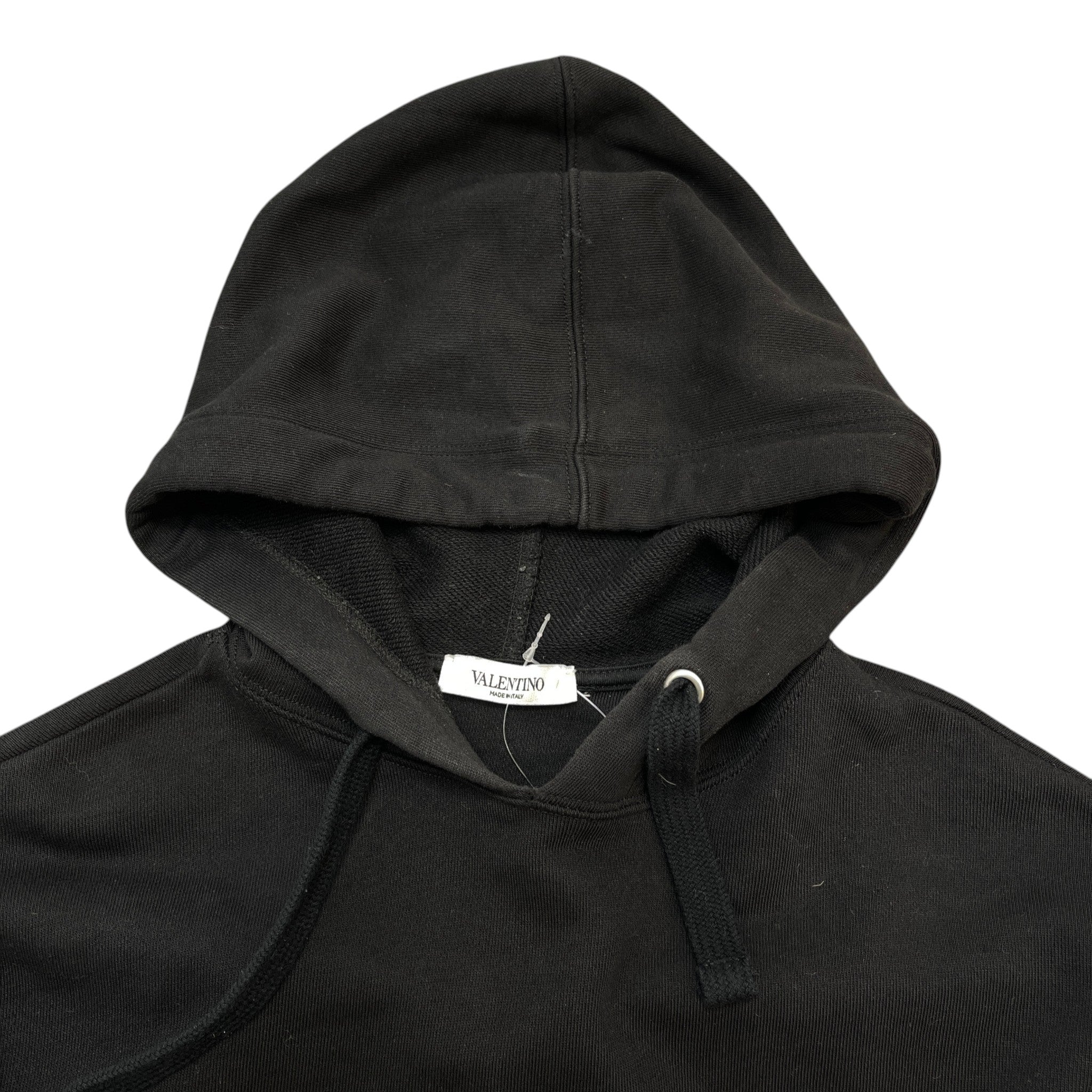 Men's Logo Print Hoodie Black Size M