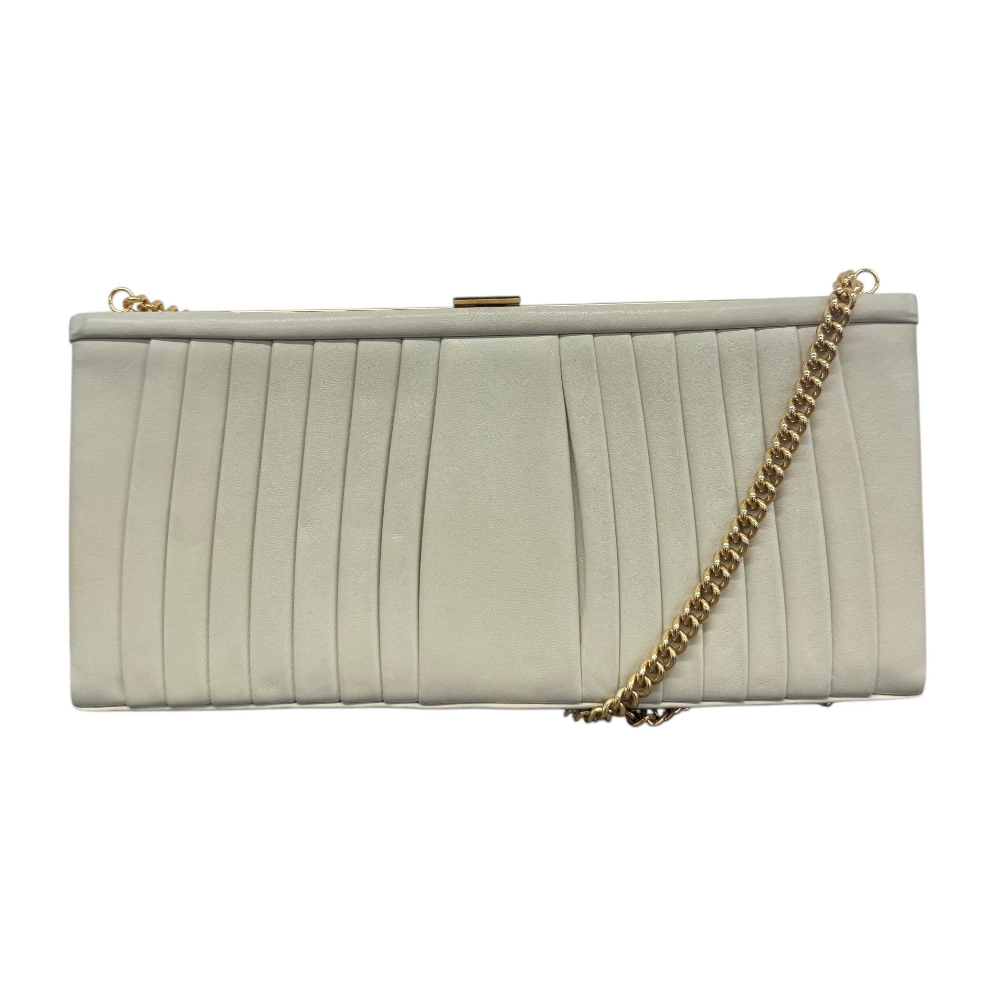 Women's Pleated Bag Cream