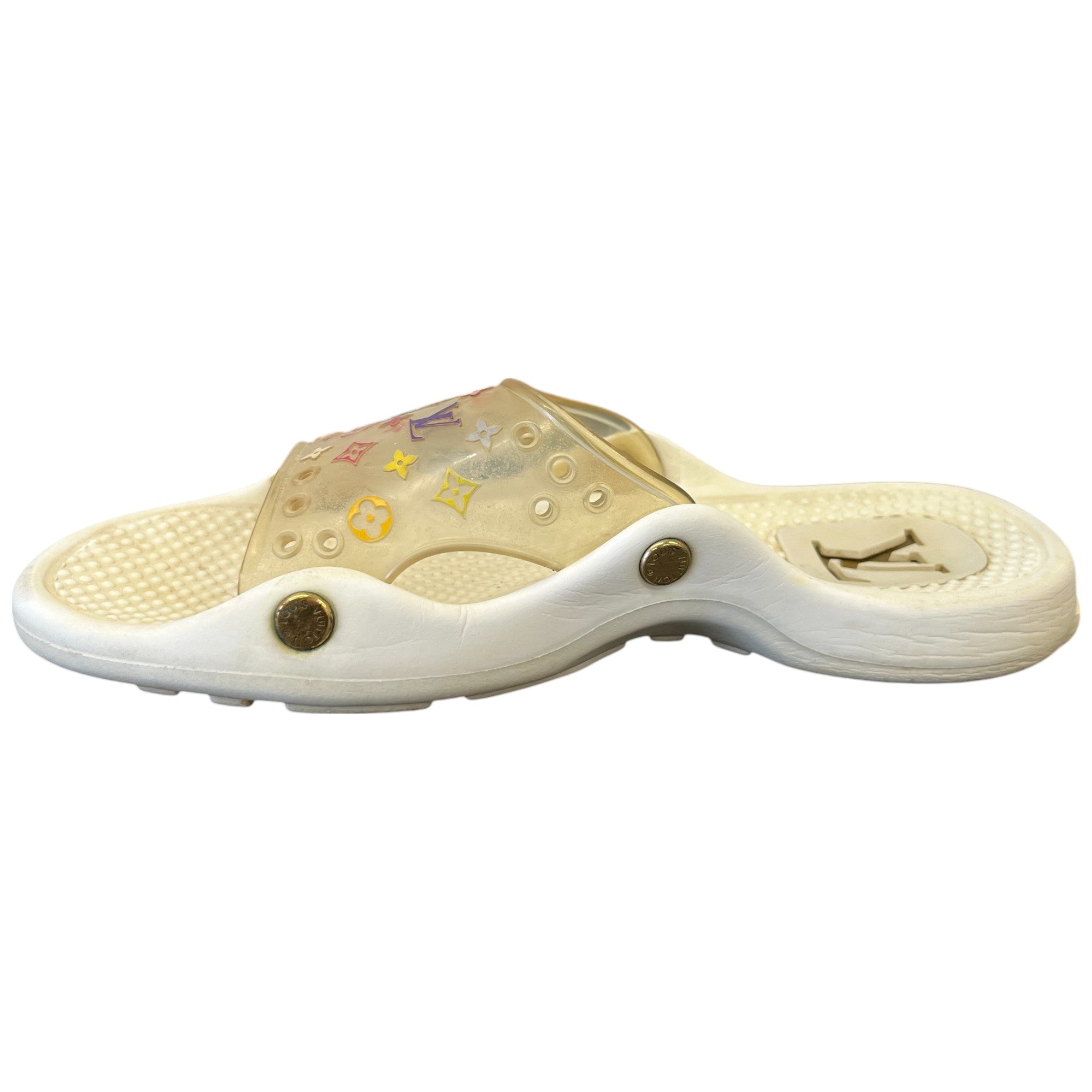 Women's Multicolor Monogram Murakami Slides White Size EU 37 / UK 4