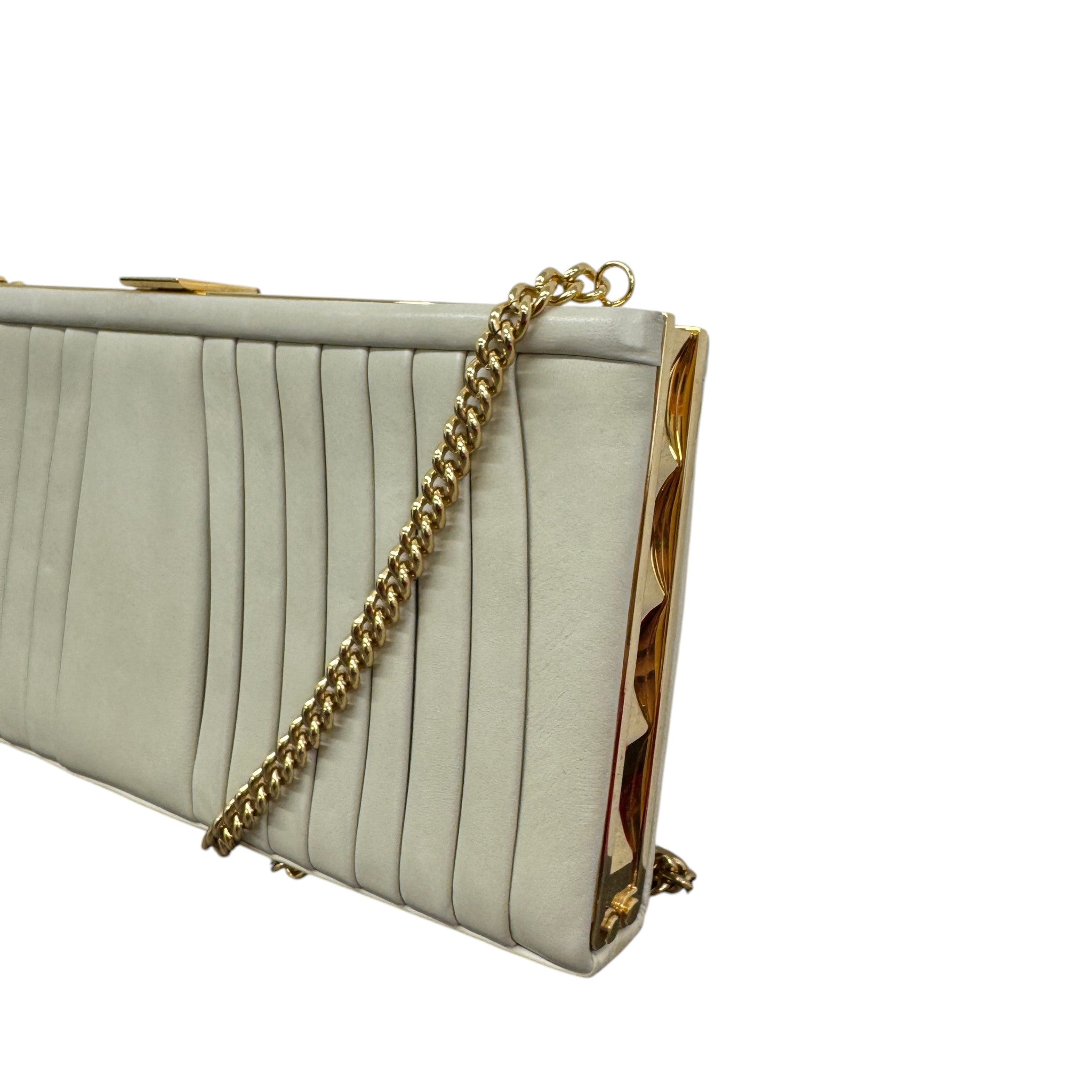 Women's Pleated Bag Cream