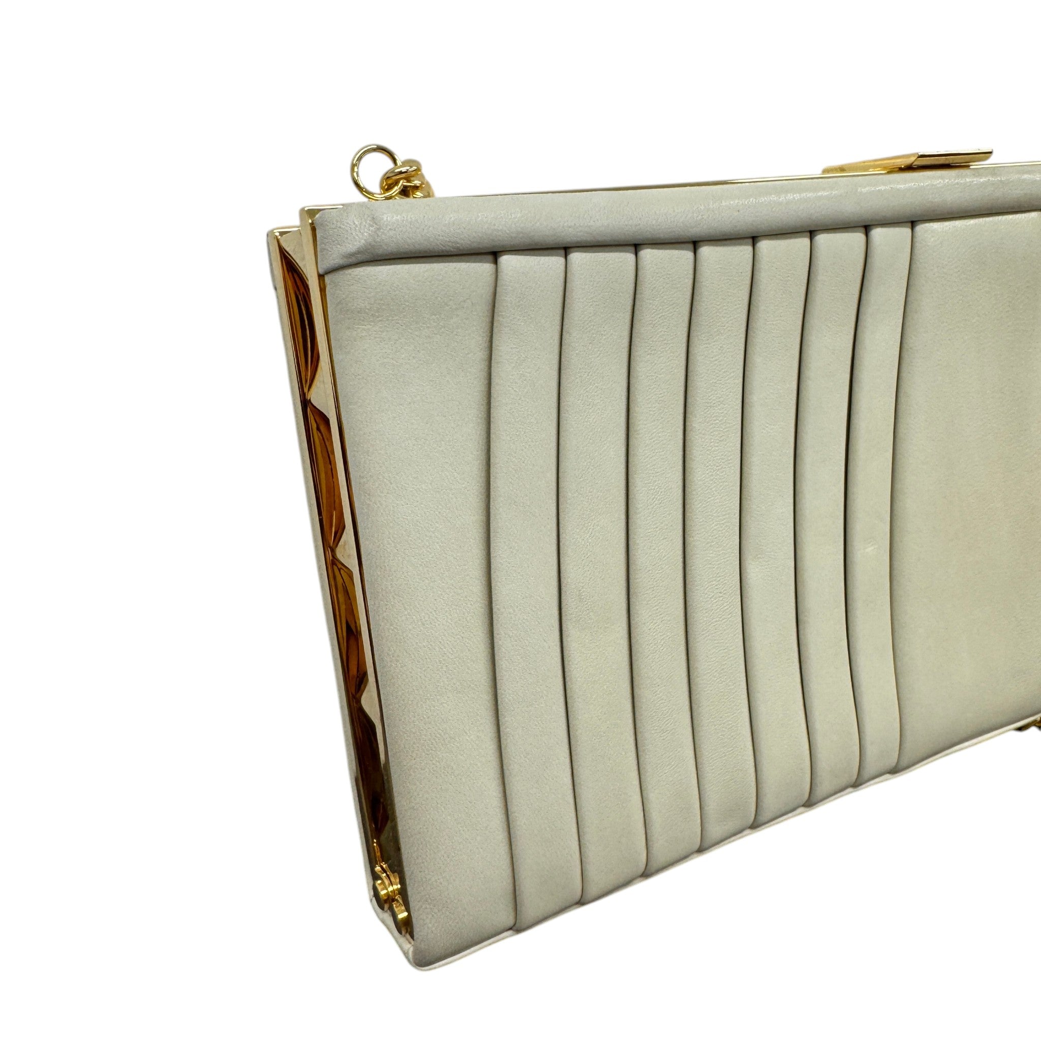 Women's Pleated Bag Cream