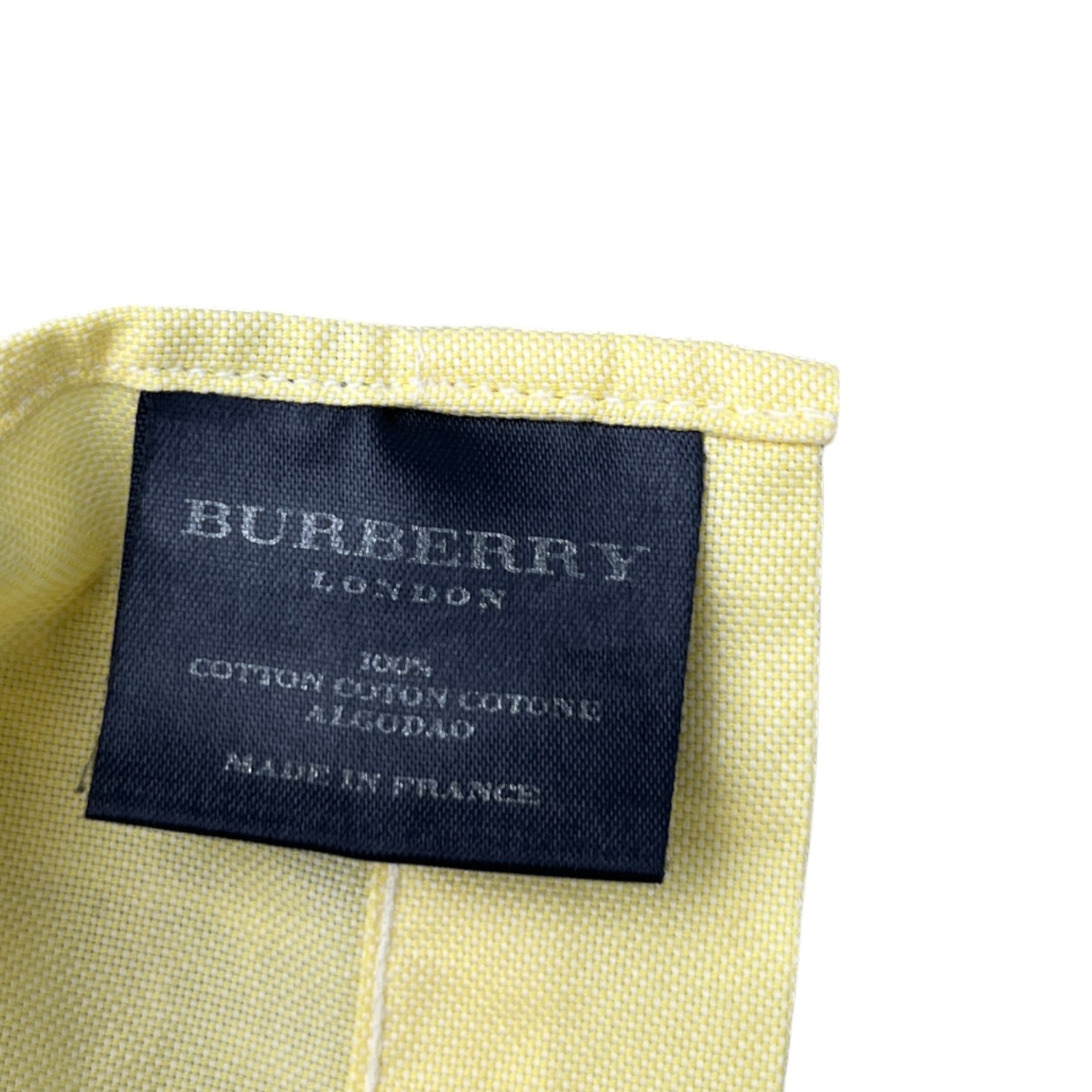 Men's Embroidered Pocket Logo Long Sleeve Shirt Yellow Size L