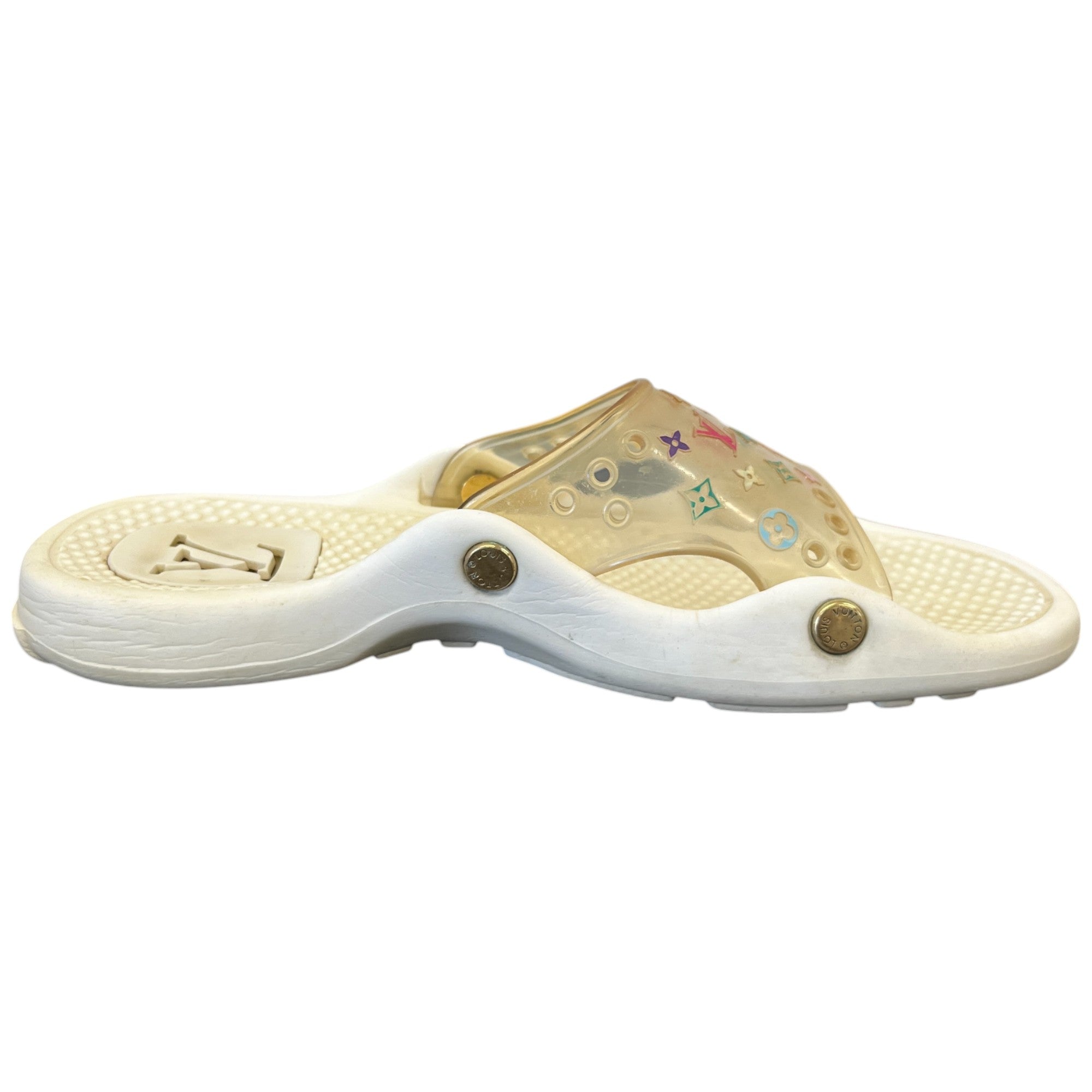 Women's Multicolor Monogram Murakami Slides White Size EU 37 / UK 4