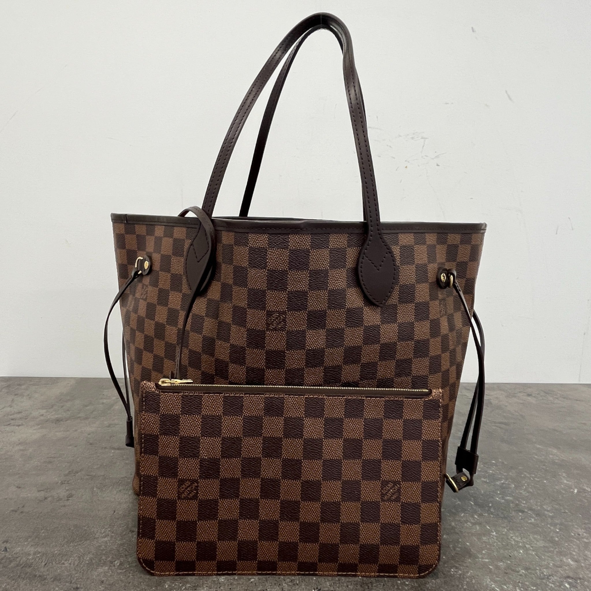 Women's Damier Ebene Neverfull Mm Tote Bag Brown
