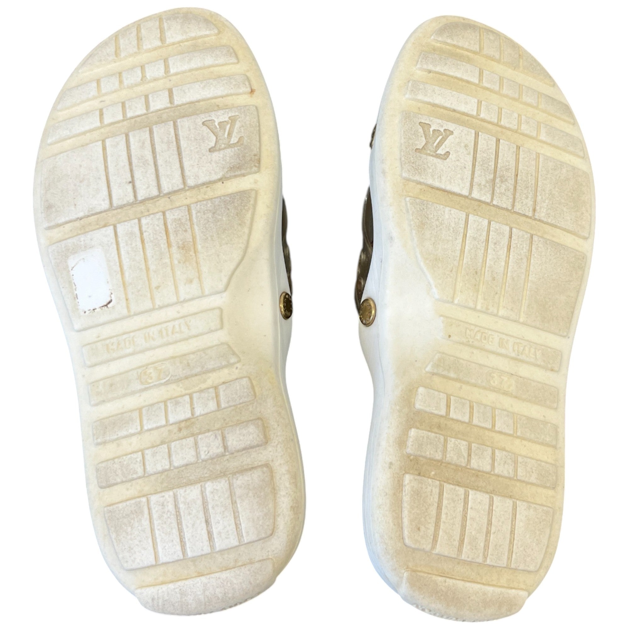 Women's Multicolor Monogram Murakami Slides White Size EU 37 / UK 4