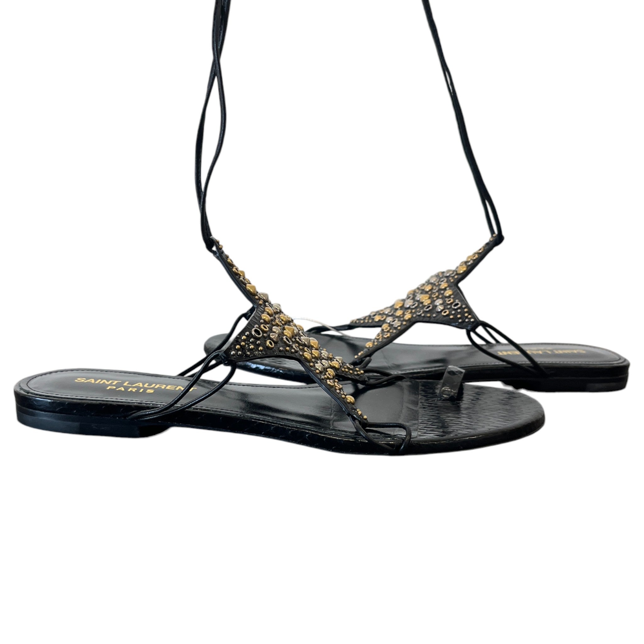 Women's Star Embellished Sandals Black Size EU 37 / UK 4