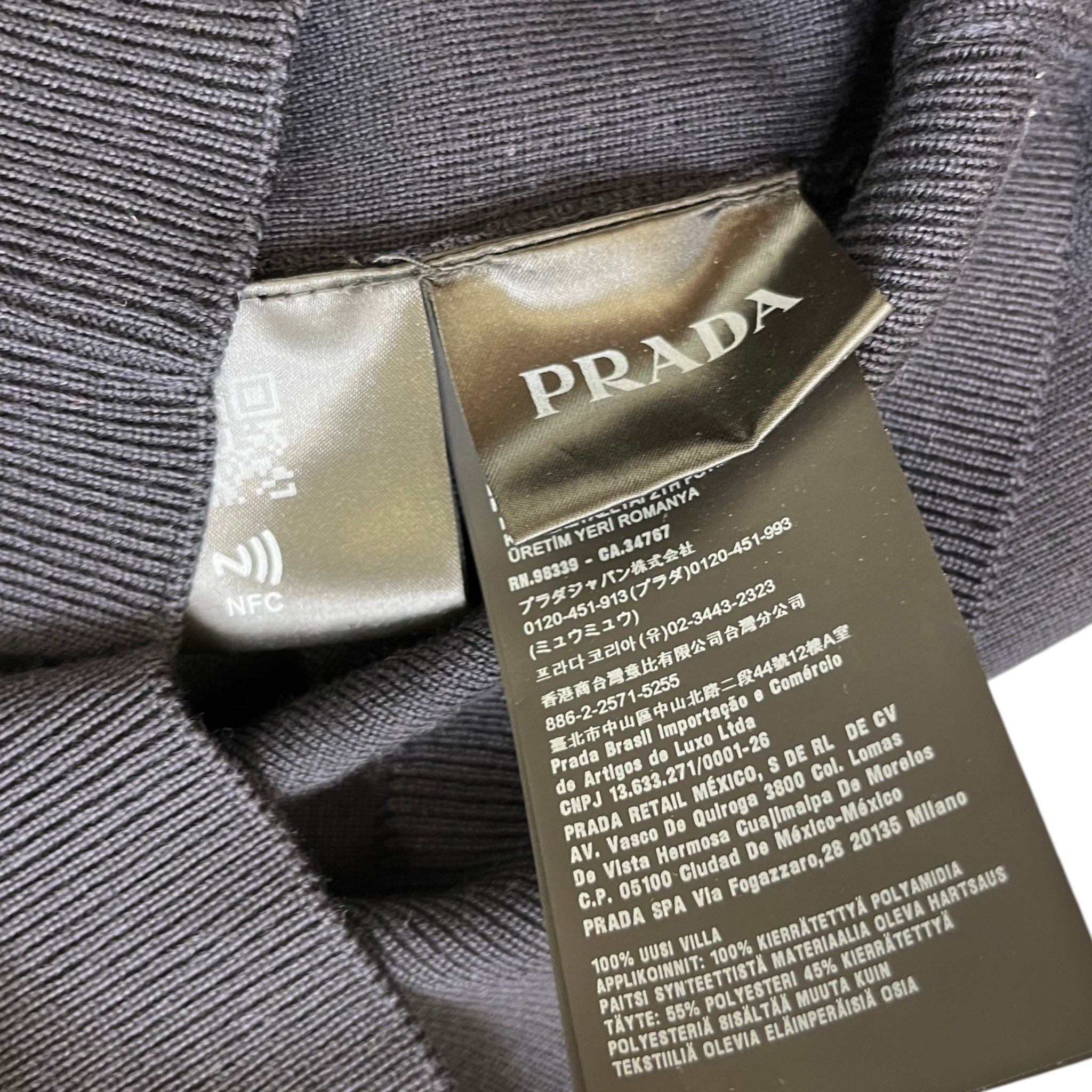 Men's Contrast-Trim Plaque Logo Jacket Navy Size IT 46 / S