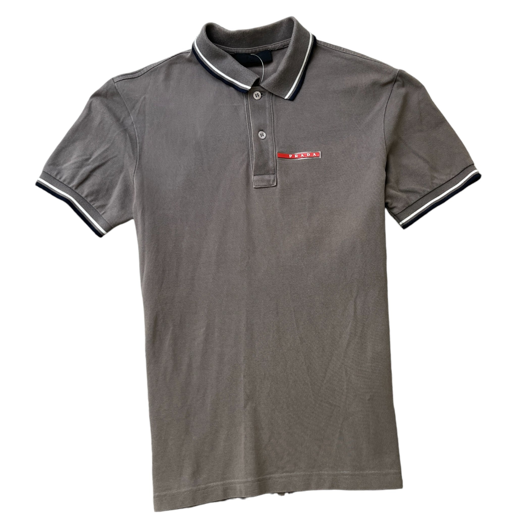 Men's Tab Logo Polo Shirt Grey Size S
