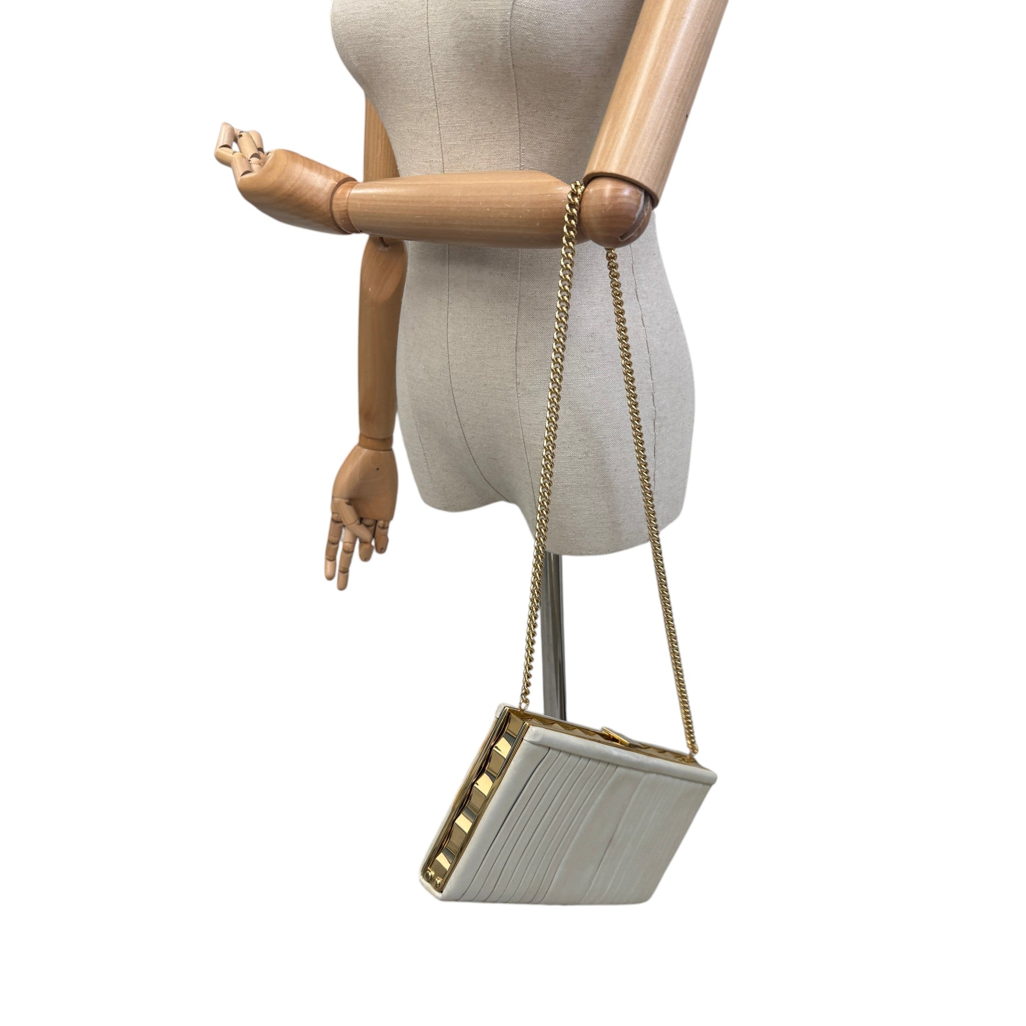 Women's Pleated Bag Cream