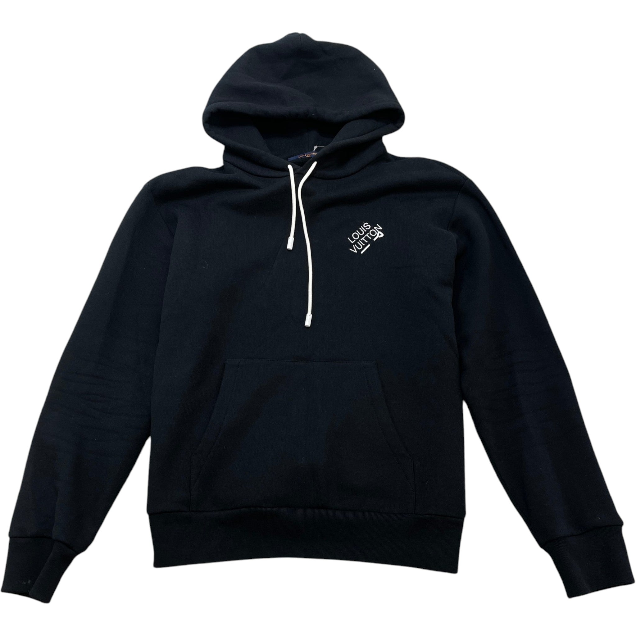 Men's Embroidered Logo Hoodie Black Size L